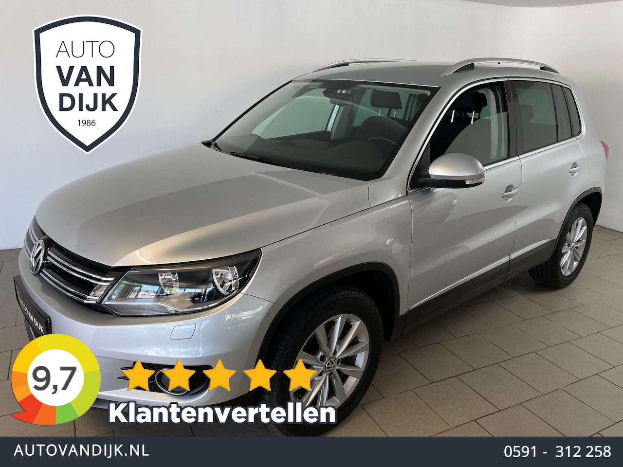 Volkswagen Tiguan - 1.4 TSI Sport&Style 4Motion AIRCO CRUISE NAVI STOELVERW TREKHAAK 2000KG ALCANTARA VELGEN Z - AutoWereld.nl
