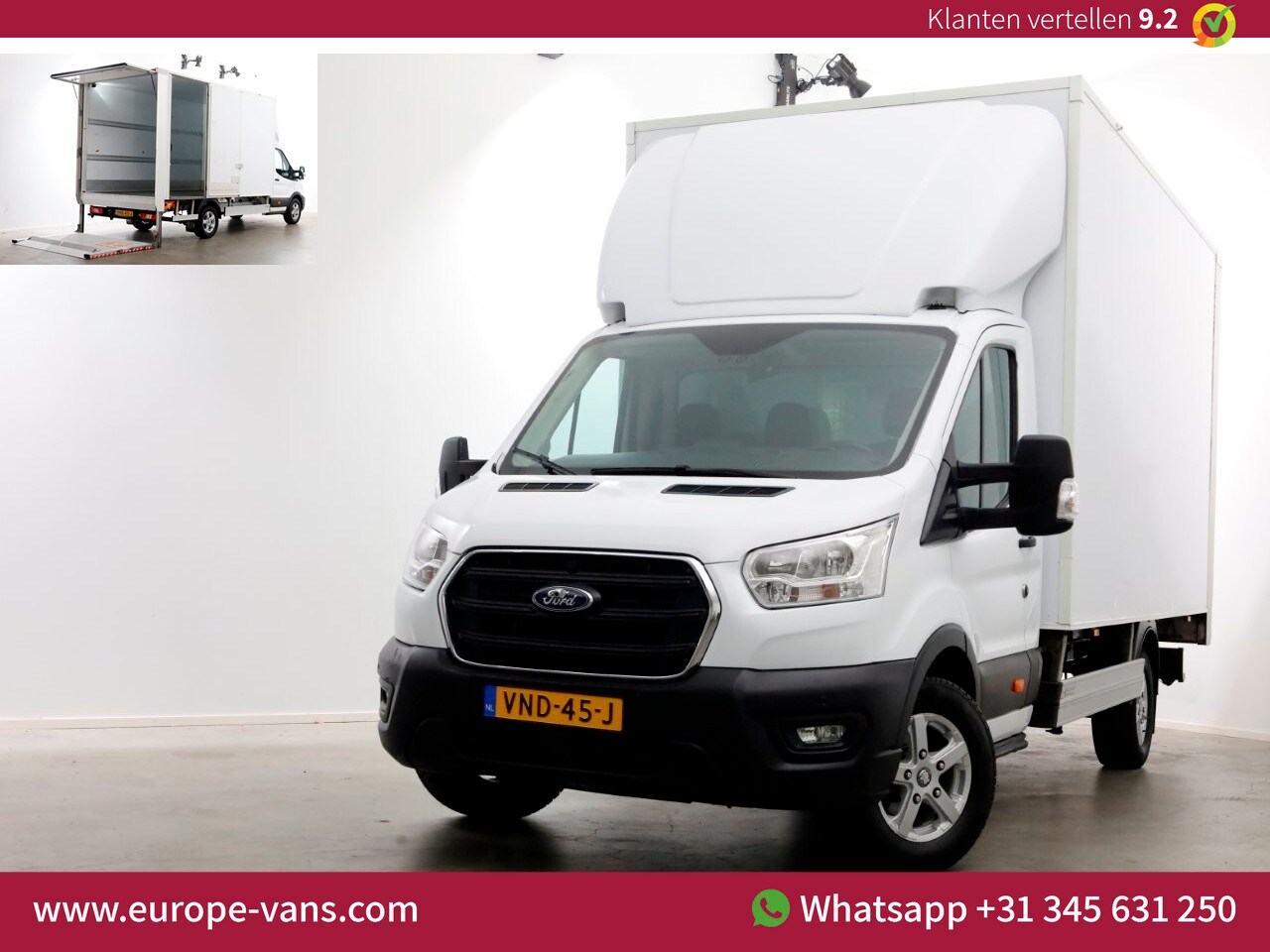 Ford Transit - 350 2.0 TDCI 130pk Bakwagen met laadklep 1.211kg laadvermogen 11-2021 - AutoWereld.nl