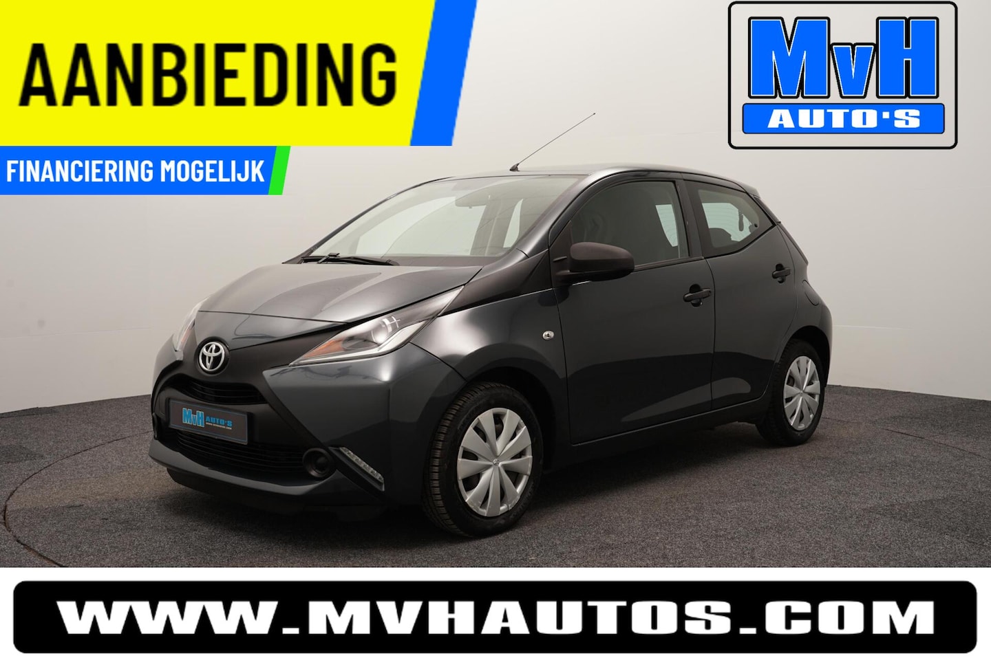 Toyota Aygo - 1.0 VVT-i x|AIRCO|ORG.NL|LED|ISOFIX|CARBON - AutoWereld.nl