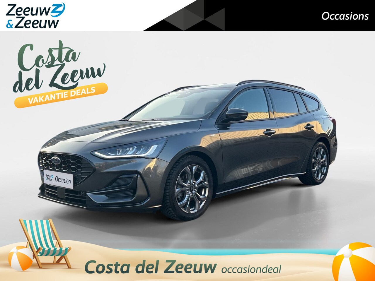 Ford Focus Wagon - 1.0 EcoBoost Hybrid St-Line 125pk automaat | Achteruit rij camera | Navigatie | Cruise con - AutoWereld.nl