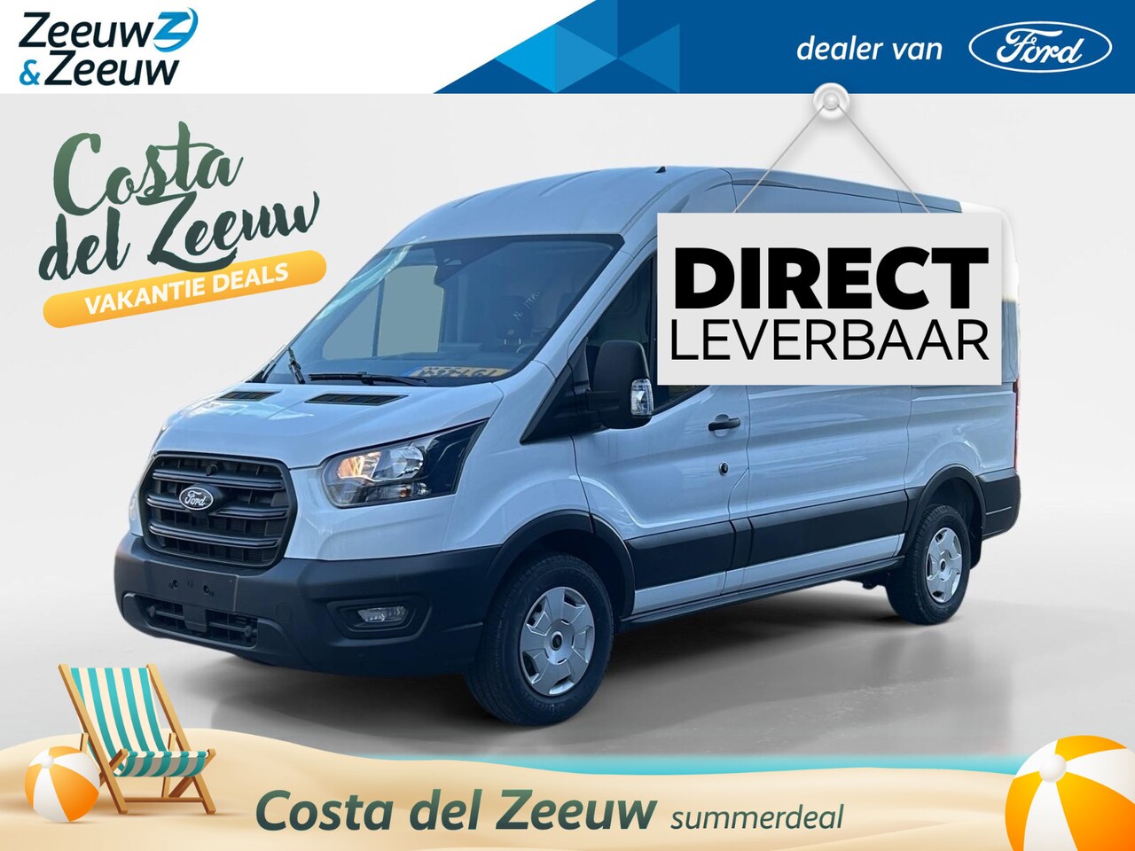 Ford Transit - 350 2.0 TDCI L2H2 Trend 165pk automaat | 2.800kg trekgewicht | Trekhaak | BPM vrij - AutoWereld.nl
