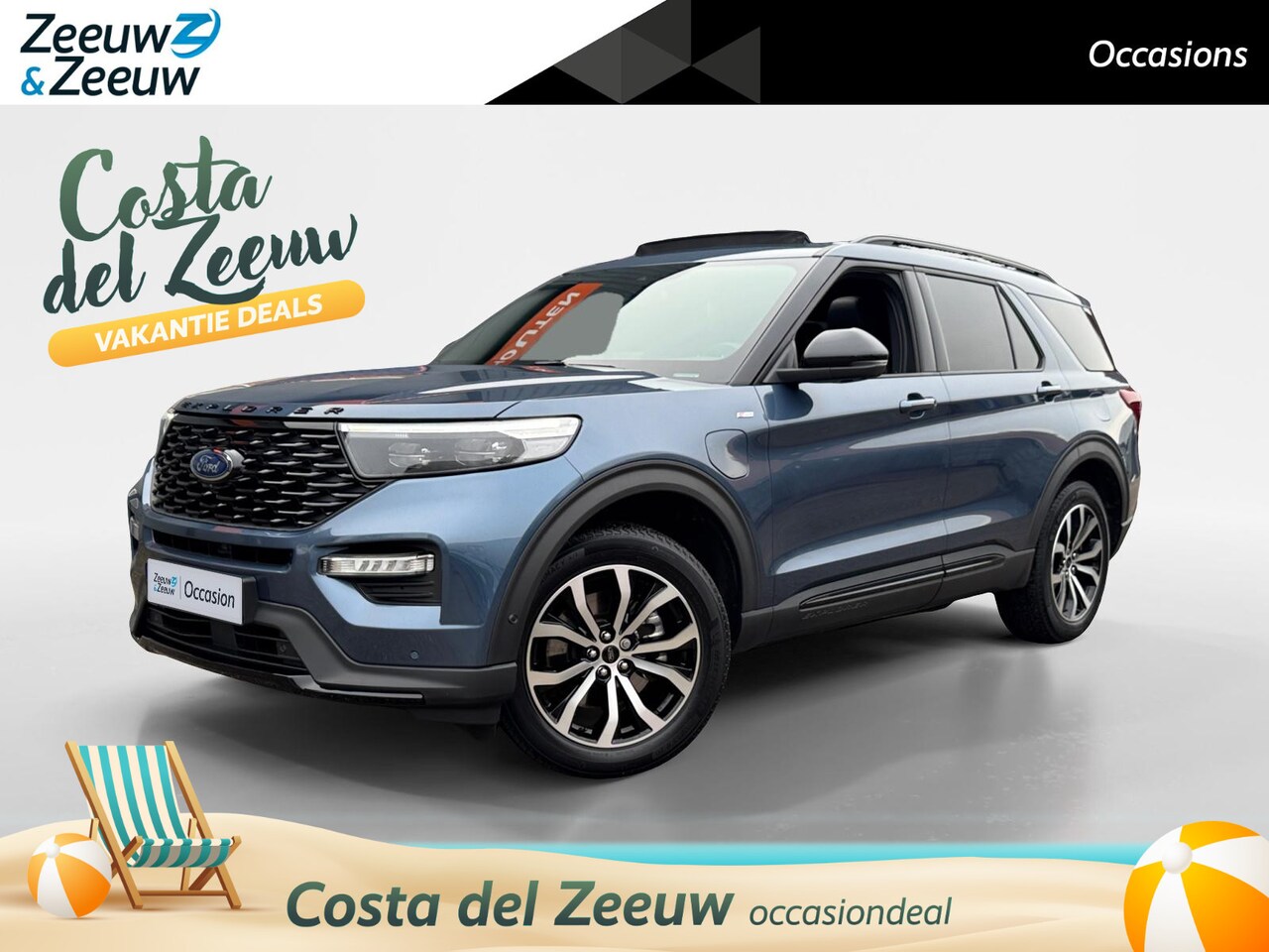 Ford Explorer - 3.0 V6 EcoBoost PHEV ST-Line | Dealer onderhouden | NL-auto | 7-persoons | Full Option | Z - AutoWereld.nl