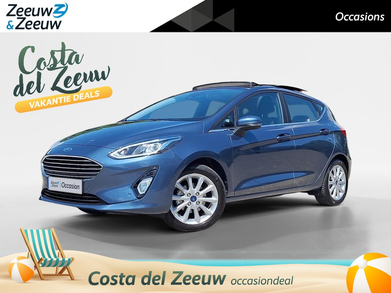 Ford Fiesta - 1.0 EcoBoost Titanium | Panoramadak | B&O | Navigatie | Camera | Parkeersensoren - AutoWereld.nl