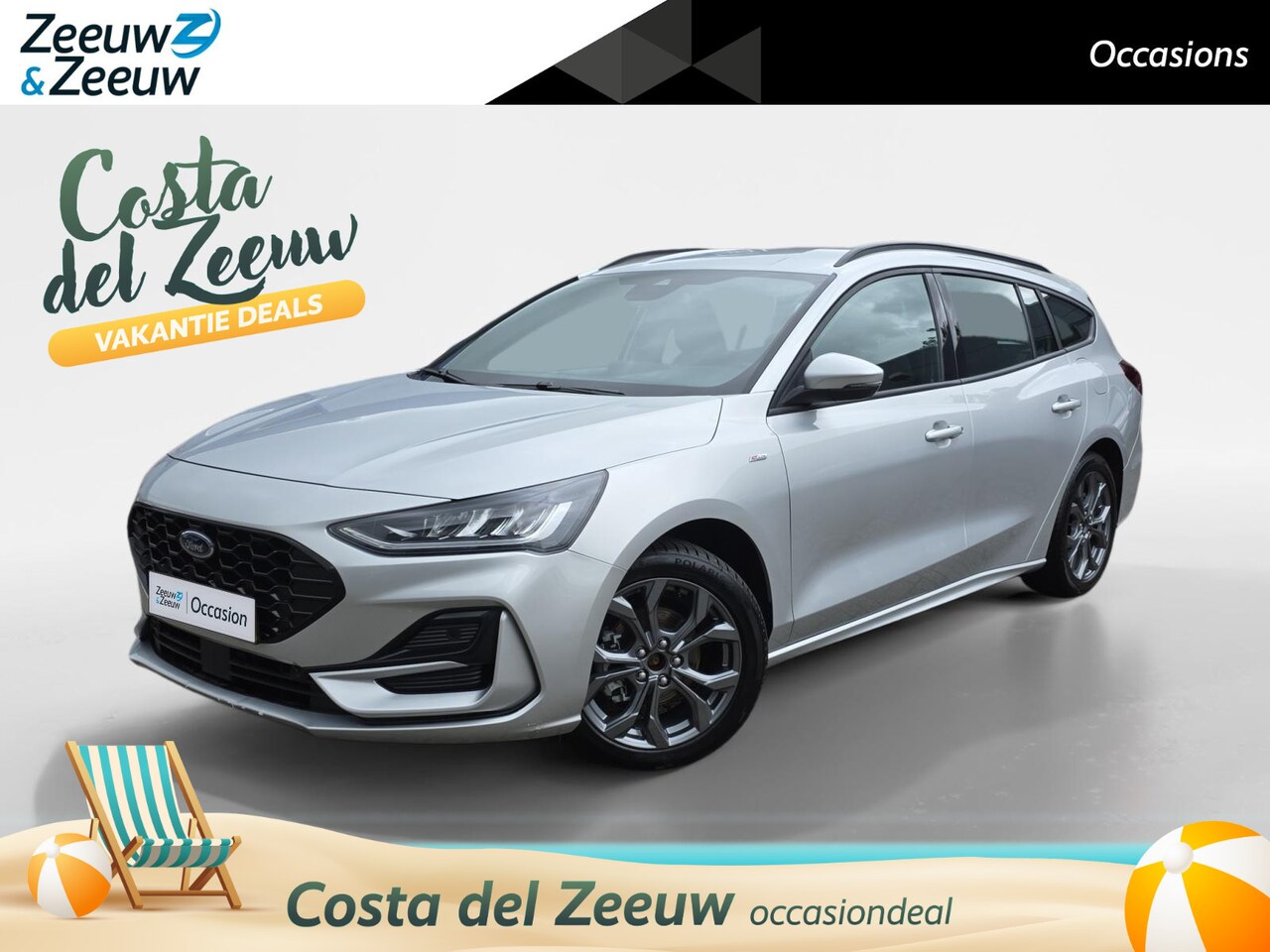 Ford Focus Wagon - 1.0 EcoBoost Hybrid ST-line | Navigatie | Achteruitrijcamera | Cruise Control | Climate Co - AutoWereld.nl