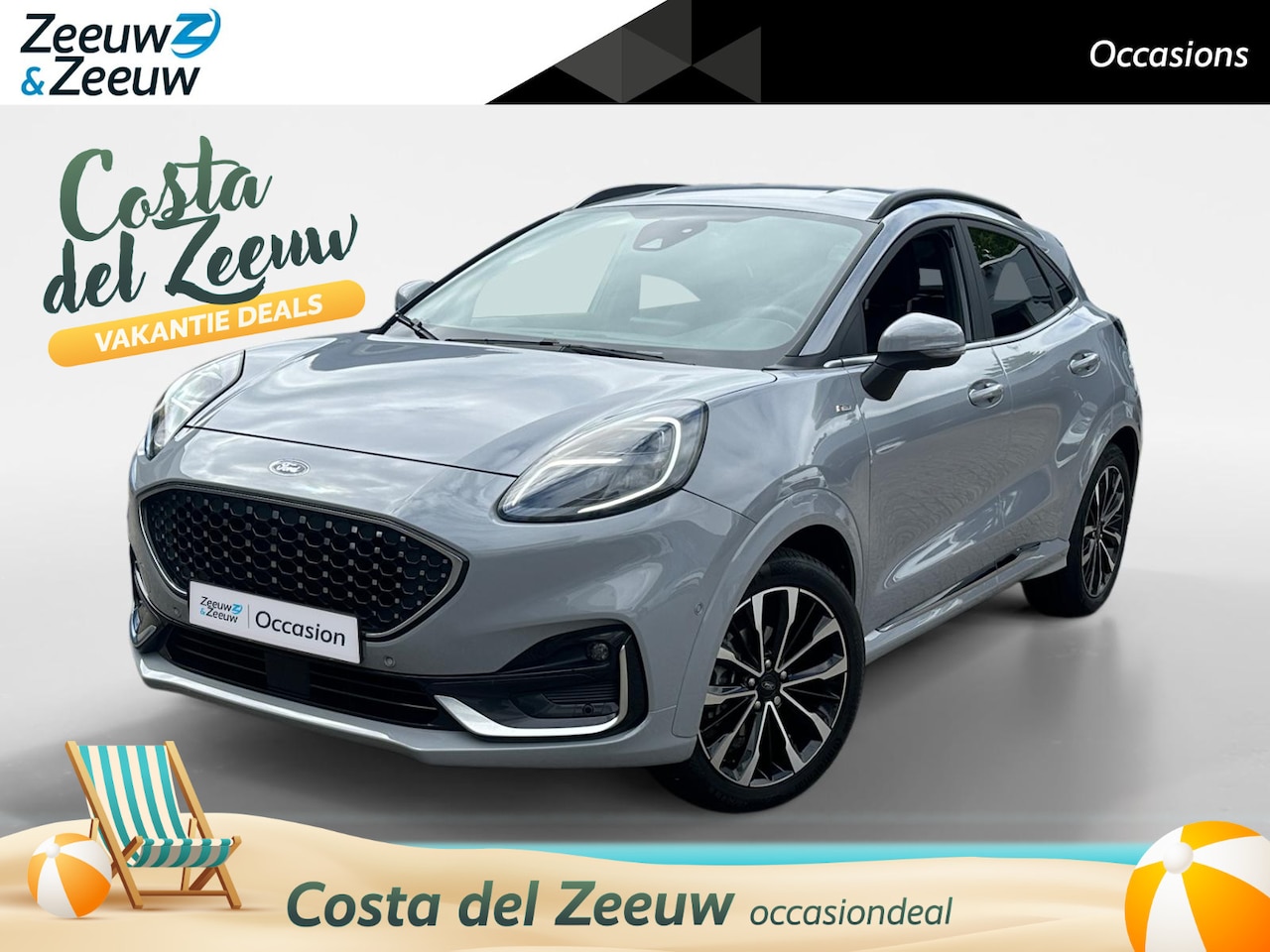 Ford Puma - 1.0 EcoBoost Hybrid ST-Line X Vignale | Dealer Onderhouden | Lederen bekleding | Achteruit - AutoWereld.nl
