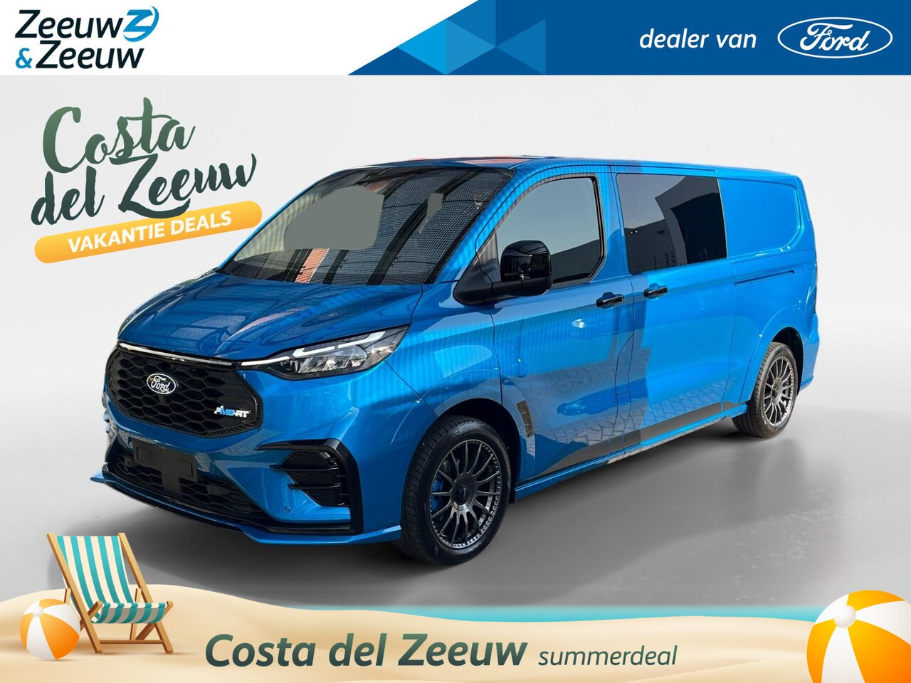 Ford Transit Custom - E-Transit 320 L2H1 MS-RT 65 kWh Dubbele Cabine - AutoWereld.nl