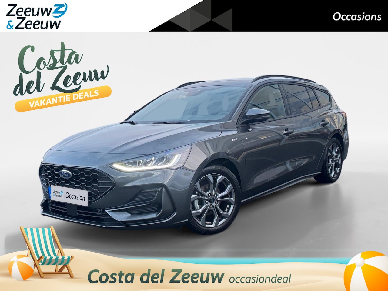 Ford Focus Wagon - 155 pk Hybrid ST Line | Schuif/kanteldak | Adapt. Cruise | Voorruitverwarming | - AutoWereld.nl