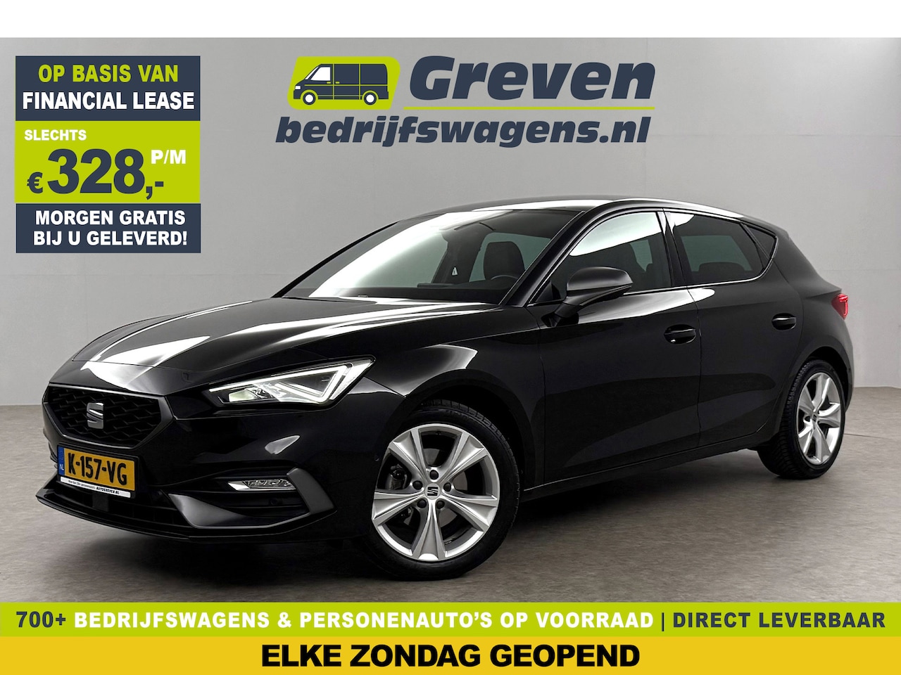 Seat Leon - 1.5 eTSI FR Launch Edition 150PK Sfeer LED Clima Cruise Carplay Camera Virtual Navi PDC 17 - AutoWereld.nl