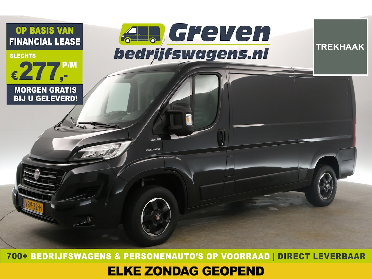 Fiat Ducato - 2.3 MultiJet L2H1 Airco Cruise Camera Trekhaak Navigatie PDC 3 Persoons 15"LMV Elektrpakke - AutoWereld.nl