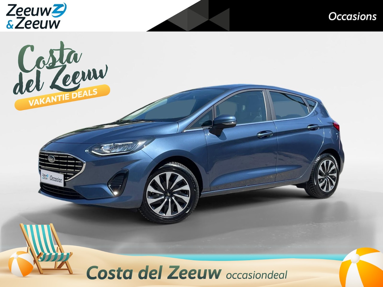 Ford Fiesta - 1.0 EcoBoost Hybrid Titanium 125PK | Navigatie | Parkeersensoren | Climate Control | Cruis - AutoWereld.nl