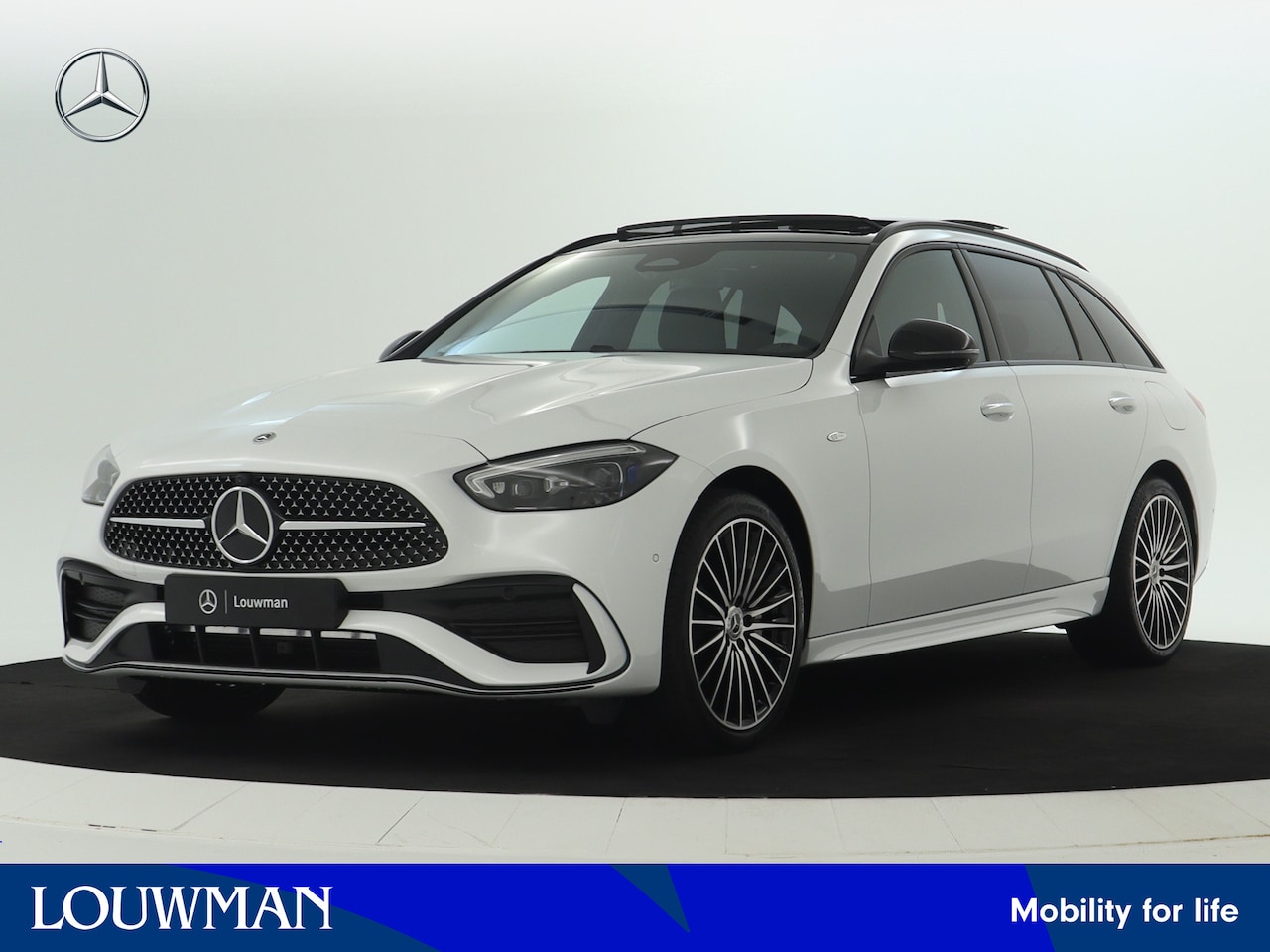 Mercedes-Benz C-klasse Estate - 300 e Business Solution AMG | Trekhaak | Nightpakket | Parkeerpakket met 360°-camera | KEY - AutoWereld.nl