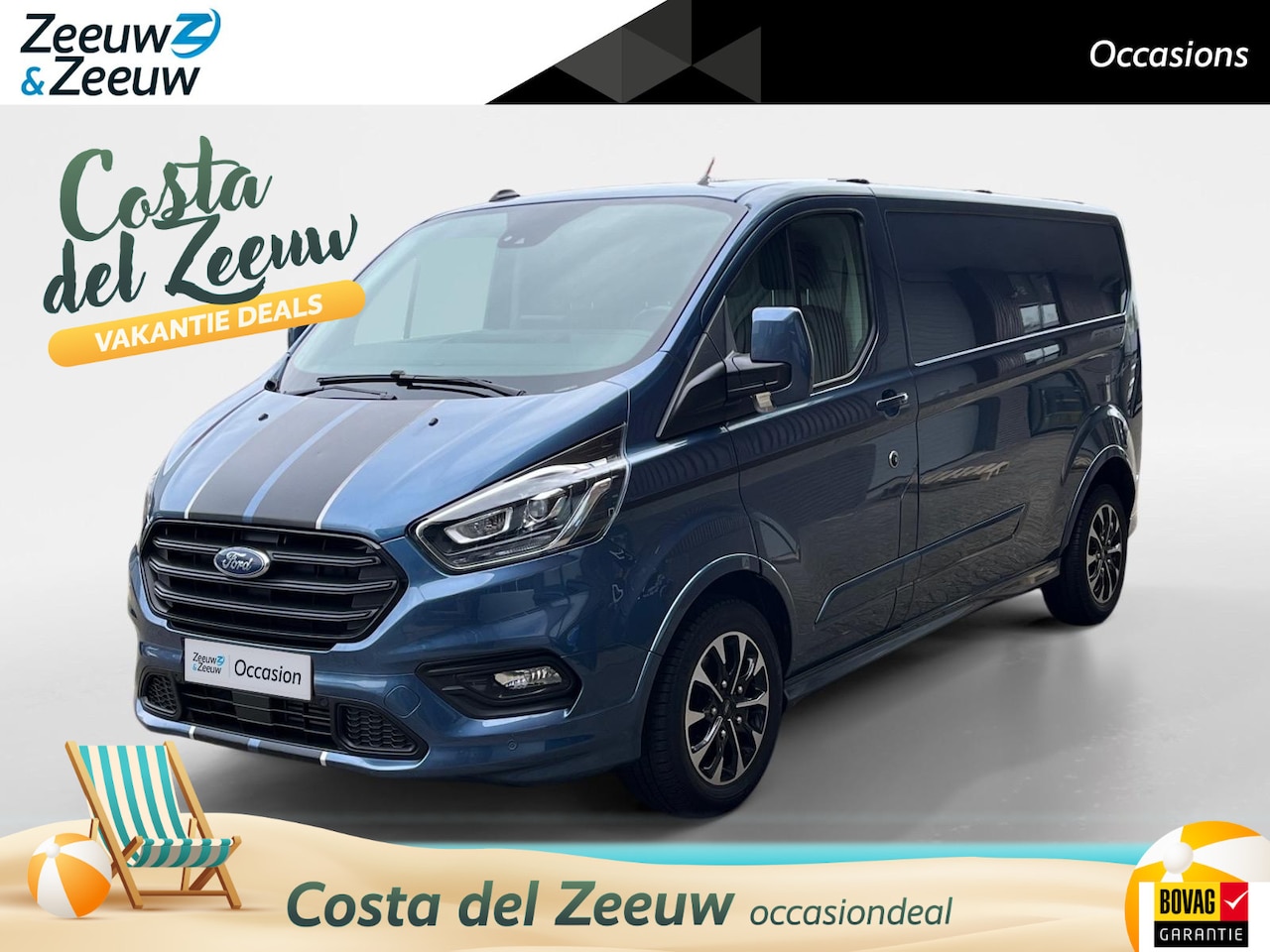 Ford Transit Custom - 320 2.0 TDCI L2H1 Sport 185 pk Automaat | Trekhaak | Stoelverwarming | Cruise control | Bl - AutoWereld.nl