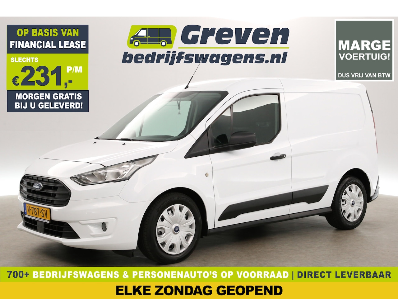 Ford Transit Connect - 1.5 EcoBlue L1H1 | MARGE! | Airco Cruise Parkeersensoren 3 Persoons Schuifdeur Elektrpakke - AutoWereld.nl
