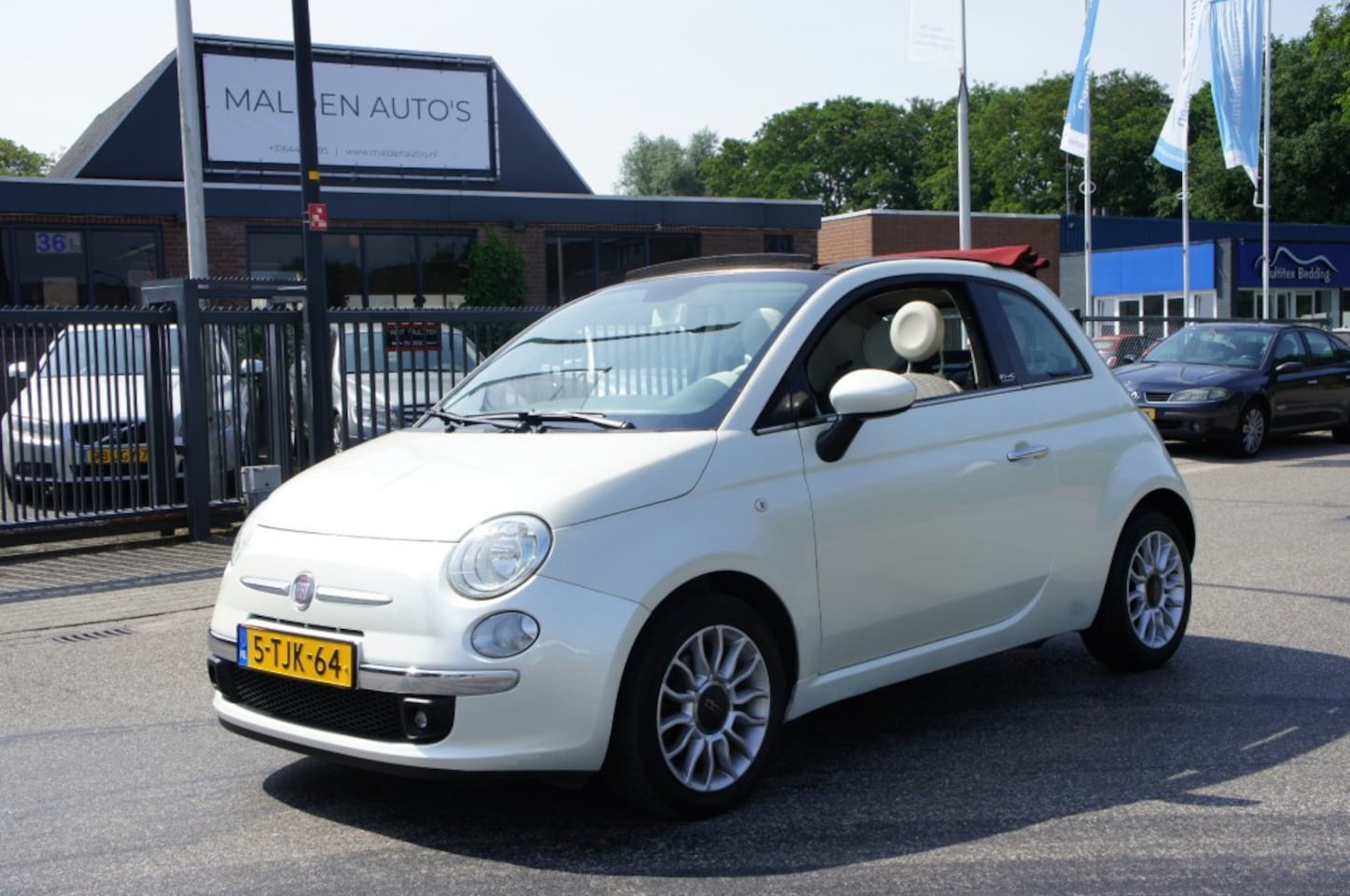 Fiat 500 C - 0.9 TWINAIR LOUNGE PARELMOER/AIRCO/PDC/HALFLEDER  KEURIGE STAAT - AutoWereld.nl