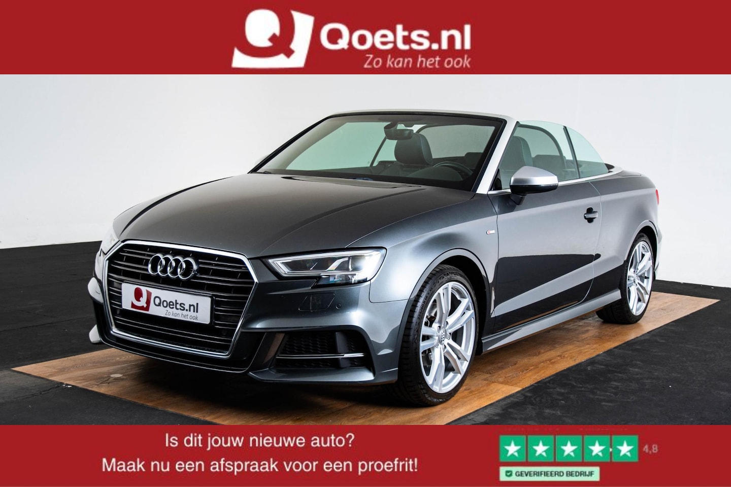 Audi A3 Cabriolet - 1.5 TFSI CoD Sport S Line Edition S line exterieur - Windschot - Verwarmbare voorstoelen - - AutoWereld.nl