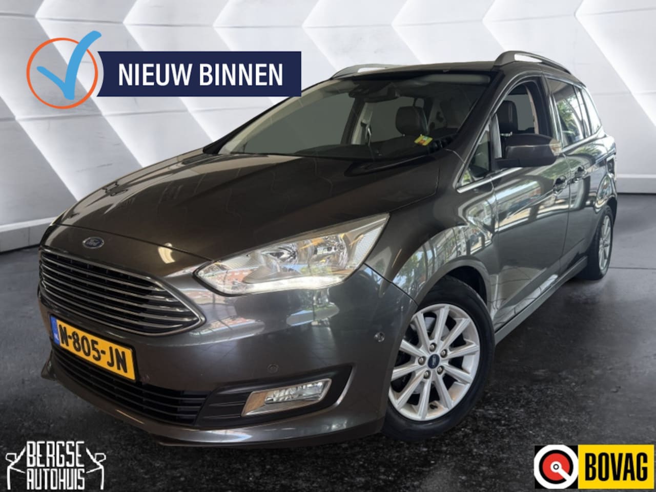 Ford Grand C-Max - 1.0 Titanium 7p. Navi StoelVw BT PDC - AutoWereld.nl