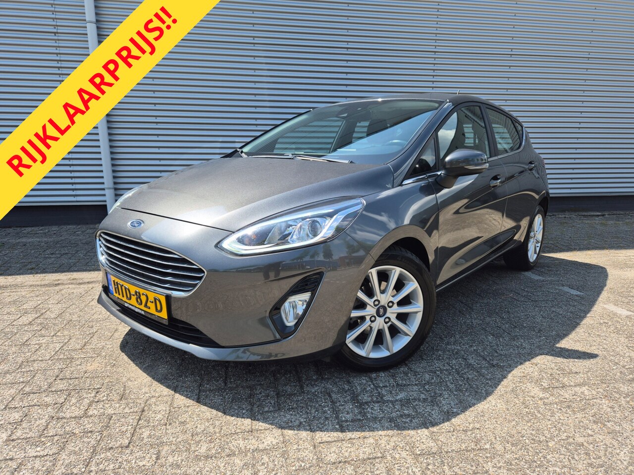 Ford Fiesta - 1.0 EcoBoost Titanium 1.0 EcoBoost Titanium,Airco,cruisecontrol,navigatie,android,parkeersensoren achter, - AutoWereld.nl