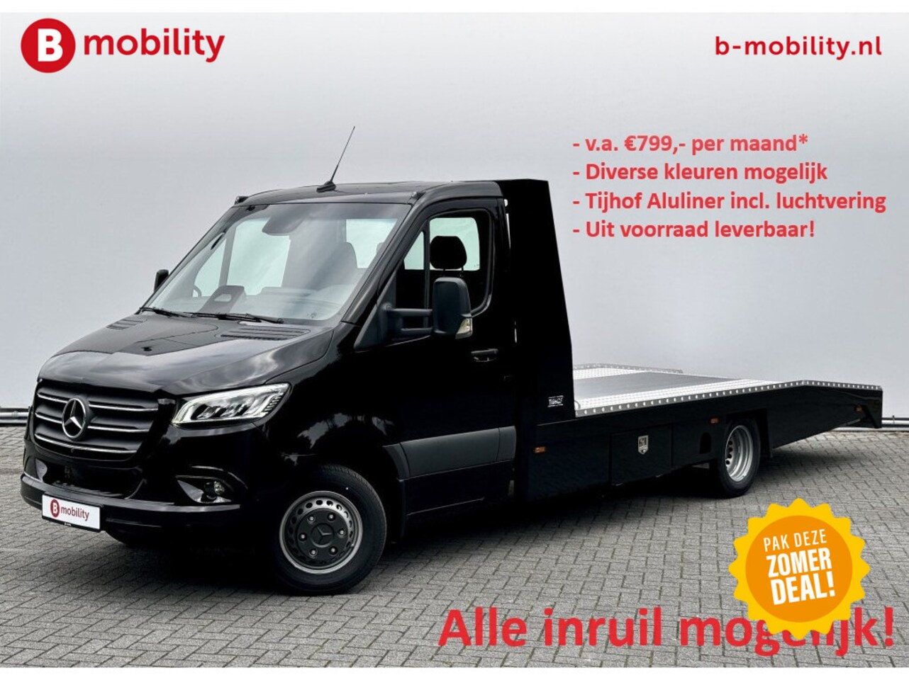 Mercedes-Benz Sprinter - 519 CDI Tijhof AluLiner Luchtvering NIEUW! MJ.2025 Autotransporter/ Oprijwagen | Lier | 3- - AutoWereld.nl