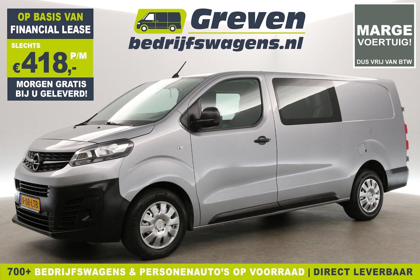 Opel Vivaro - 1.5 CDTI L3H1 | MARGE! | Dubbele Cabine | 5 Persoons | Airco Cruise Carplay Parkeersensore - AutoWereld.nl
