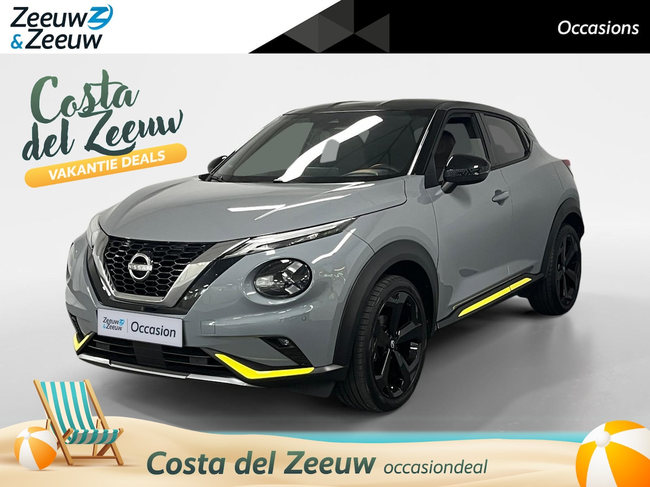 Nissan Juke - 1.0 DIG-T Kiiro AUTOMAAT AIRCO NAVI CRUISE CONTROLE CAMERA STOELVERWARMING LM VELGEN DEALE - AutoWereld.nl