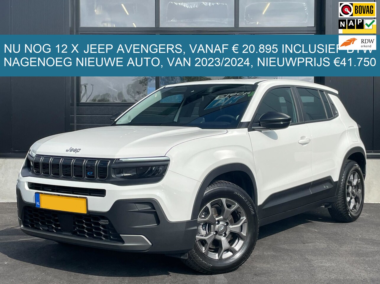 Jeep Avenger - Longitude 54 kWh 12 STUKS |385WLTP|APPLE CARPLAY|ANDROID AUTO|LED|CRUISE CONTR.|KEYLESS GO - AutoWereld.nl