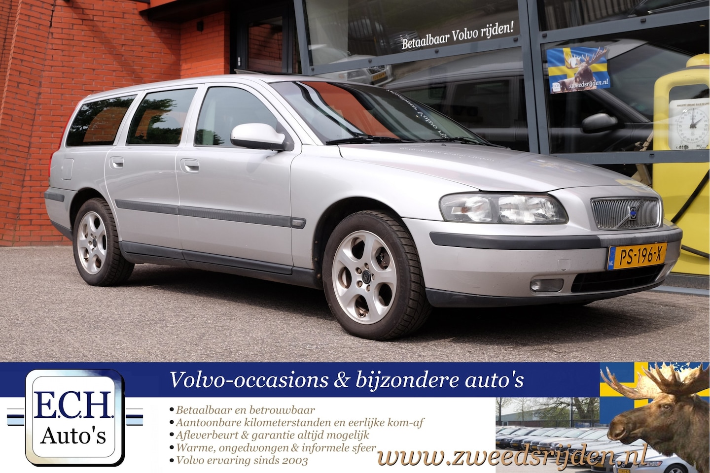 Volvo V70 - 2.4 D5 163 pk Aut. Schuifdak, Leer, Trekhaak - AutoWereld.nl