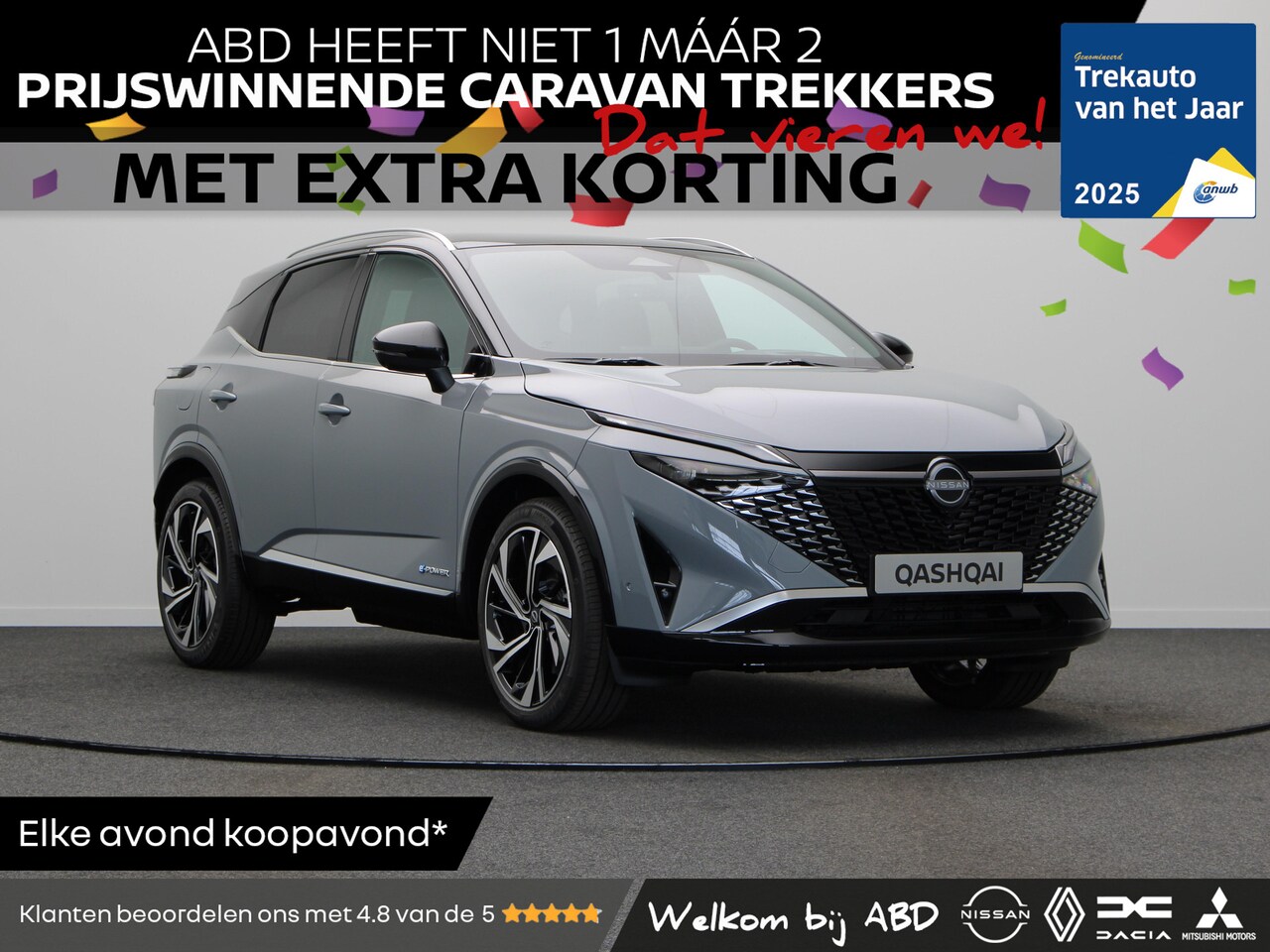 Nissan Qashqai - Tekna Plus + Two Tone e-Power 190 | 12.3" TFT digitale cockpit | Automatische achterklep m - AutoWereld.nl