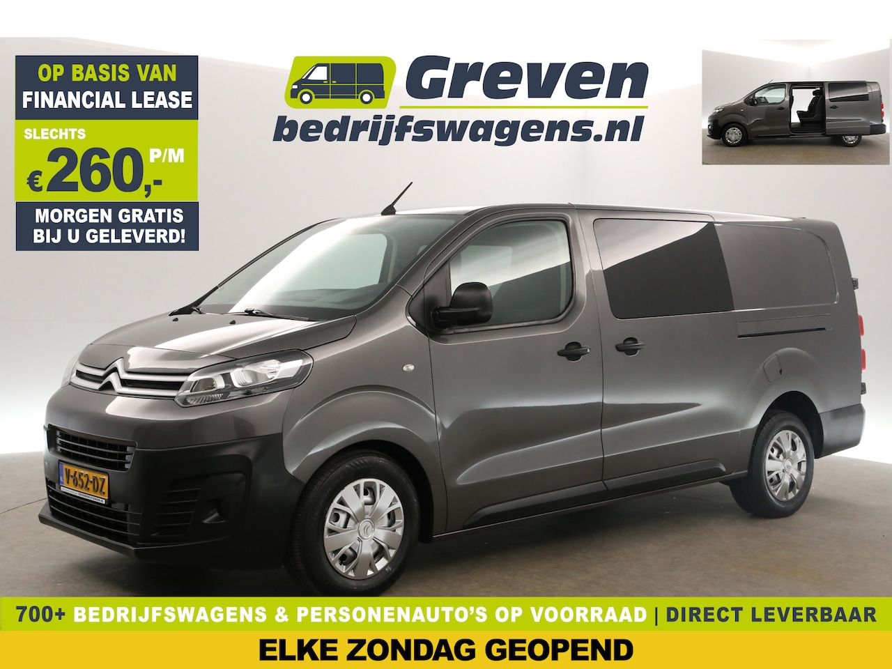 Citroën Jumpy - 2.0 BlueHDI L3H1 | Dubbele Cabine | 5 Persoons | Airco Cruise 2xSchuifdeur Parkeersensoren - AutoWereld.nl