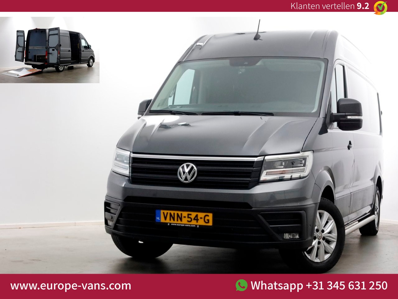 Volkswagen Crafter - 35 2.0 TDI 140pk L3H3 (L2H2) DSG-Automaat Highline LED/ACC/Laadklep 500kg 01-2022 - AutoWereld.nl