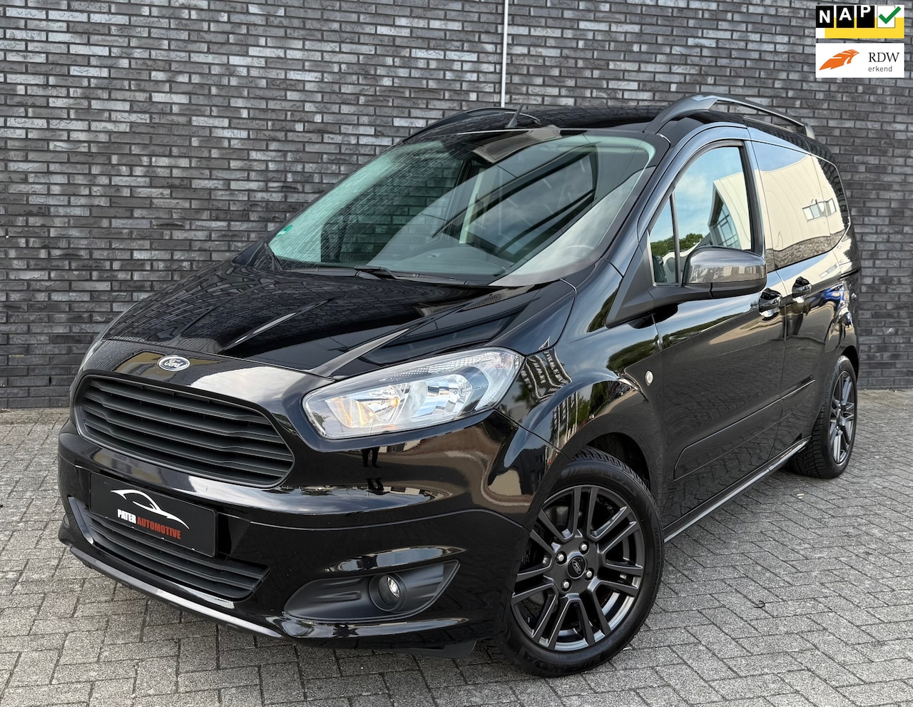 Ford Tourneo Courier - 1.0 Titanium Black Line|Navigatie|Stoelverwarming|Climate|Leder|Dubbele Schuifdeur - AutoWereld.nl