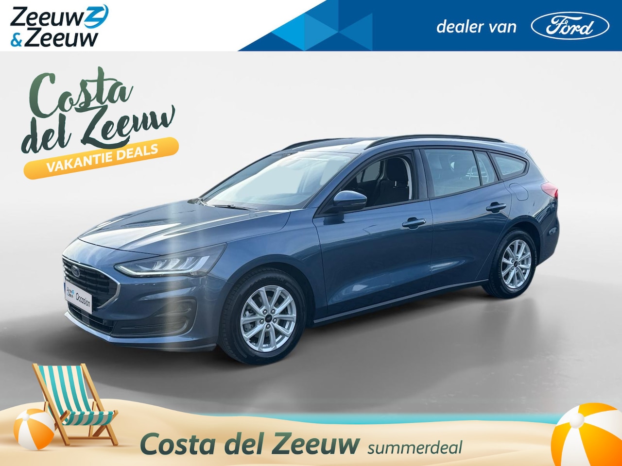 Ford Focus Wagon - 1.0 EcoBoost Hybrid Titanium full-LED koplampen | Winter Package | Trekhaak | 12 Maanden G - AutoWereld.nl