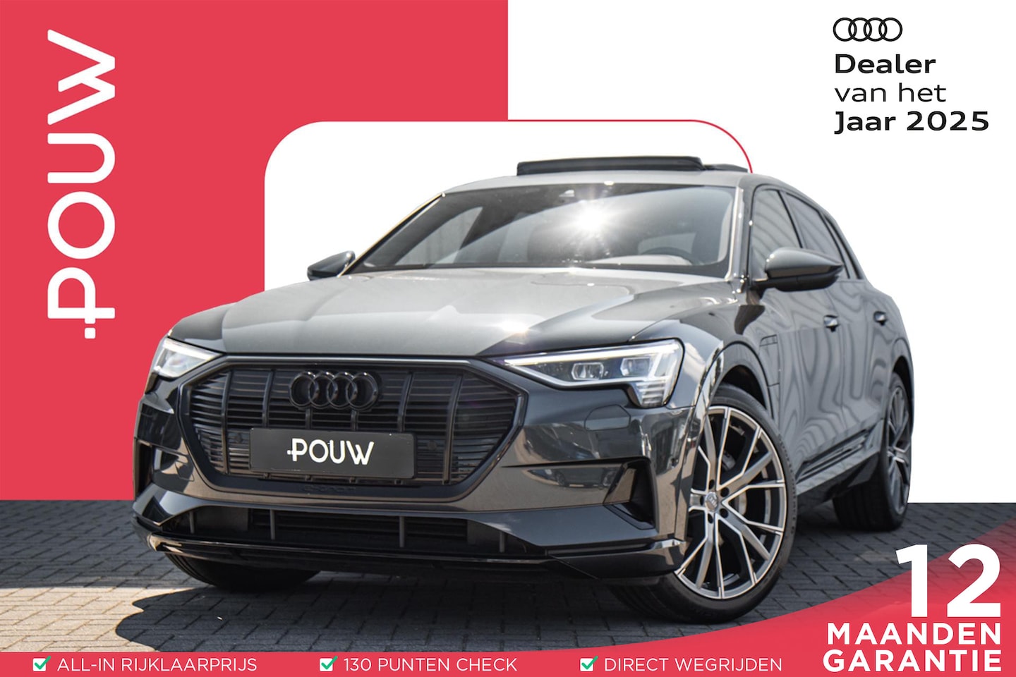 Audi e-tron - 55 408pk quattro advanced 95 kWh | 20" Velgen | Panoramadak | Trekhaak Afneembaar |  Lucht - AutoWereld.nl