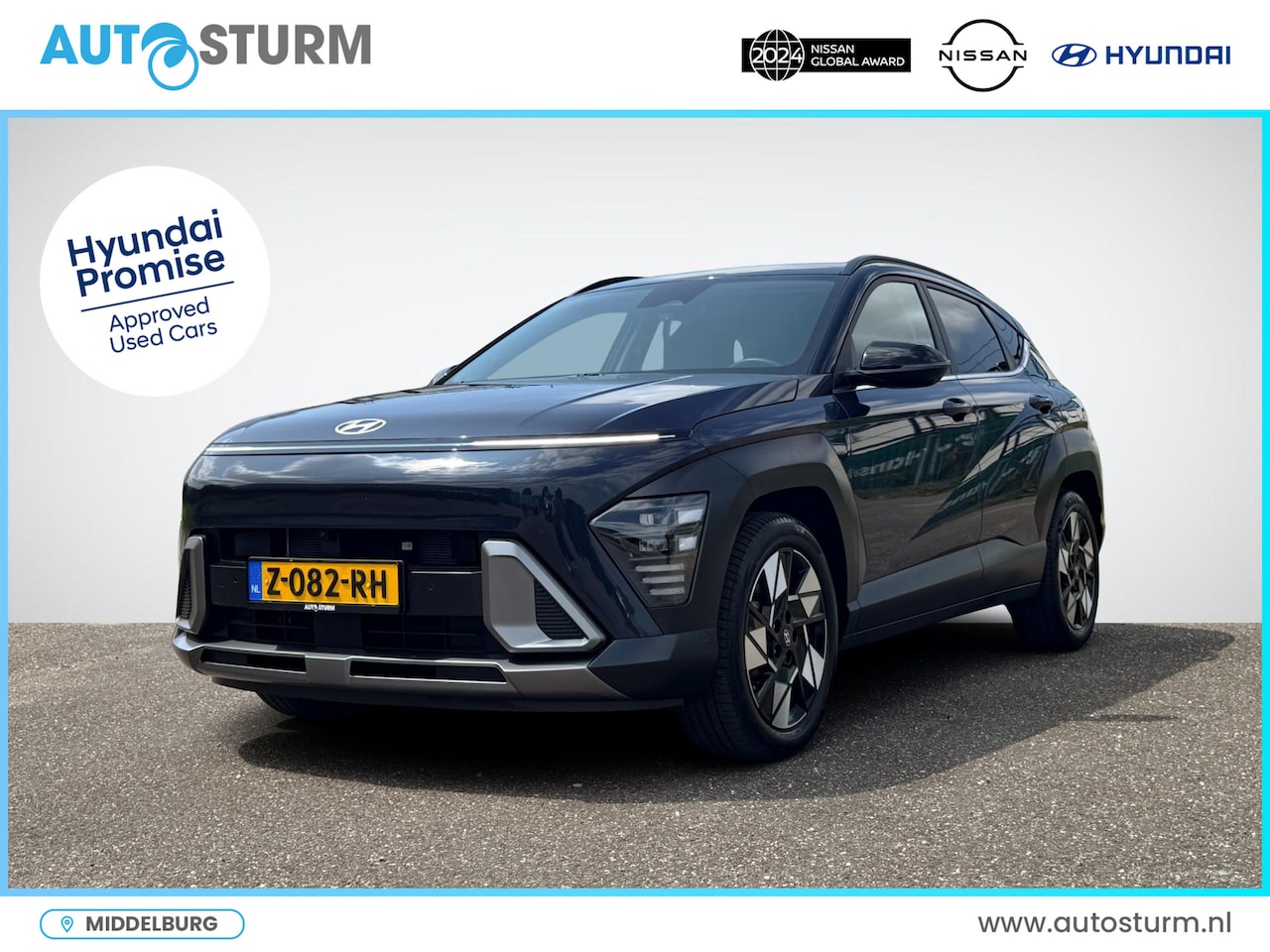 Hyundai Kona - 1.6 GDI HEV Premium | Two-Tone Lakkleur | Stoelverwarming + -Ventilatie | 360° Camera | Le - AutoWereld.nl