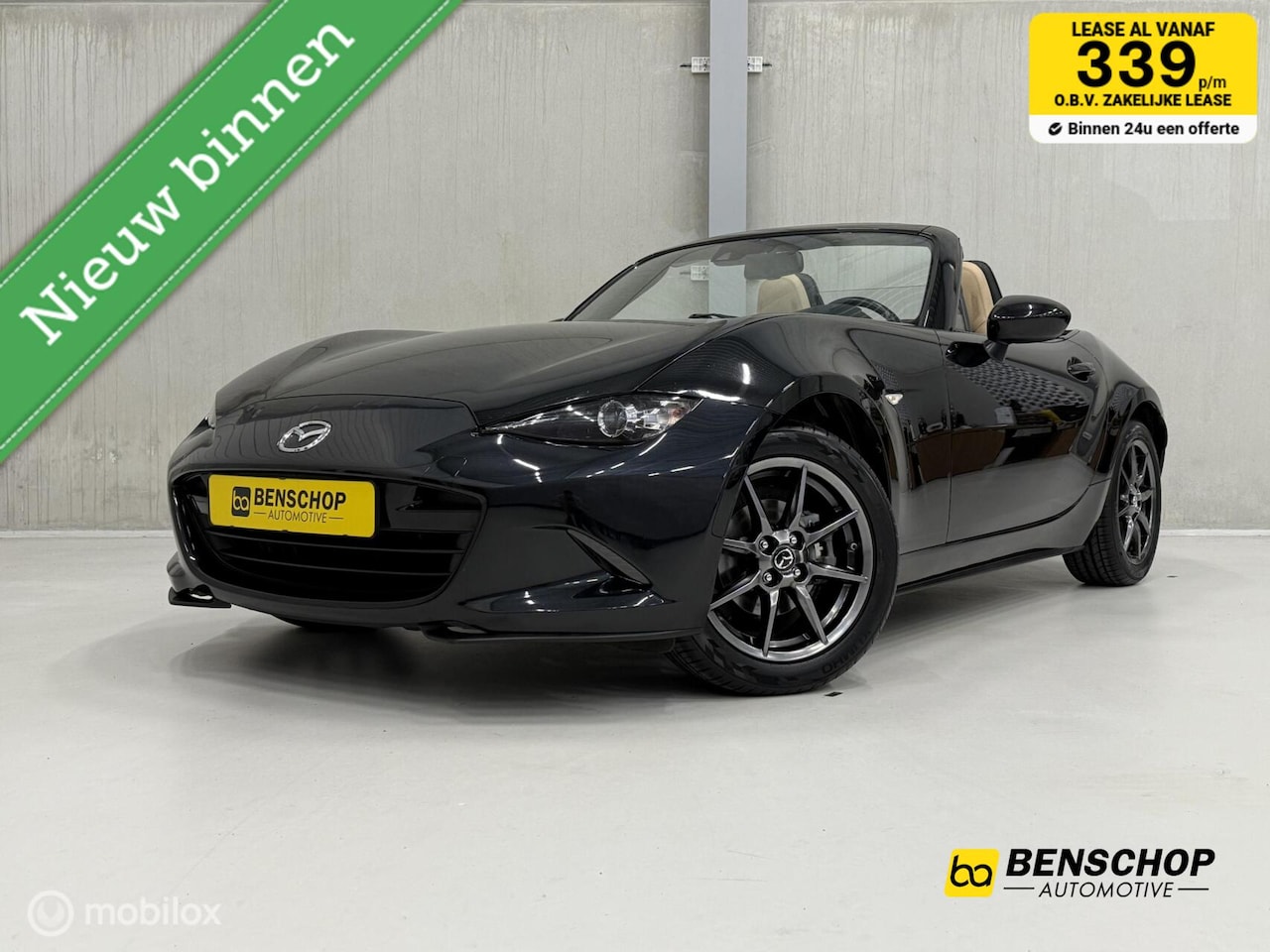 Mazda MX-5 - 1.5 SkyActiv-G 131 Sakura Leer Navi Carplay Stoelv Winterset - AutoWereld.nl