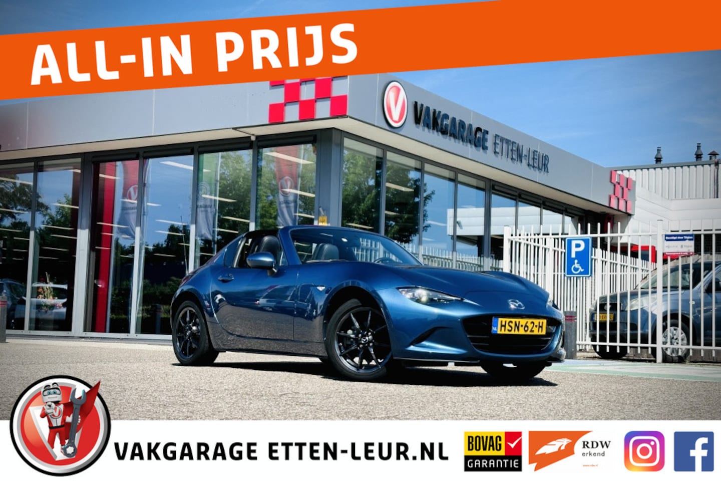 Mazda MX-5 RF - 1.5 SkyAc-G 132PK GT-M / CAMERA / APPLE + ANDROID / LED - AutoWereld.nl