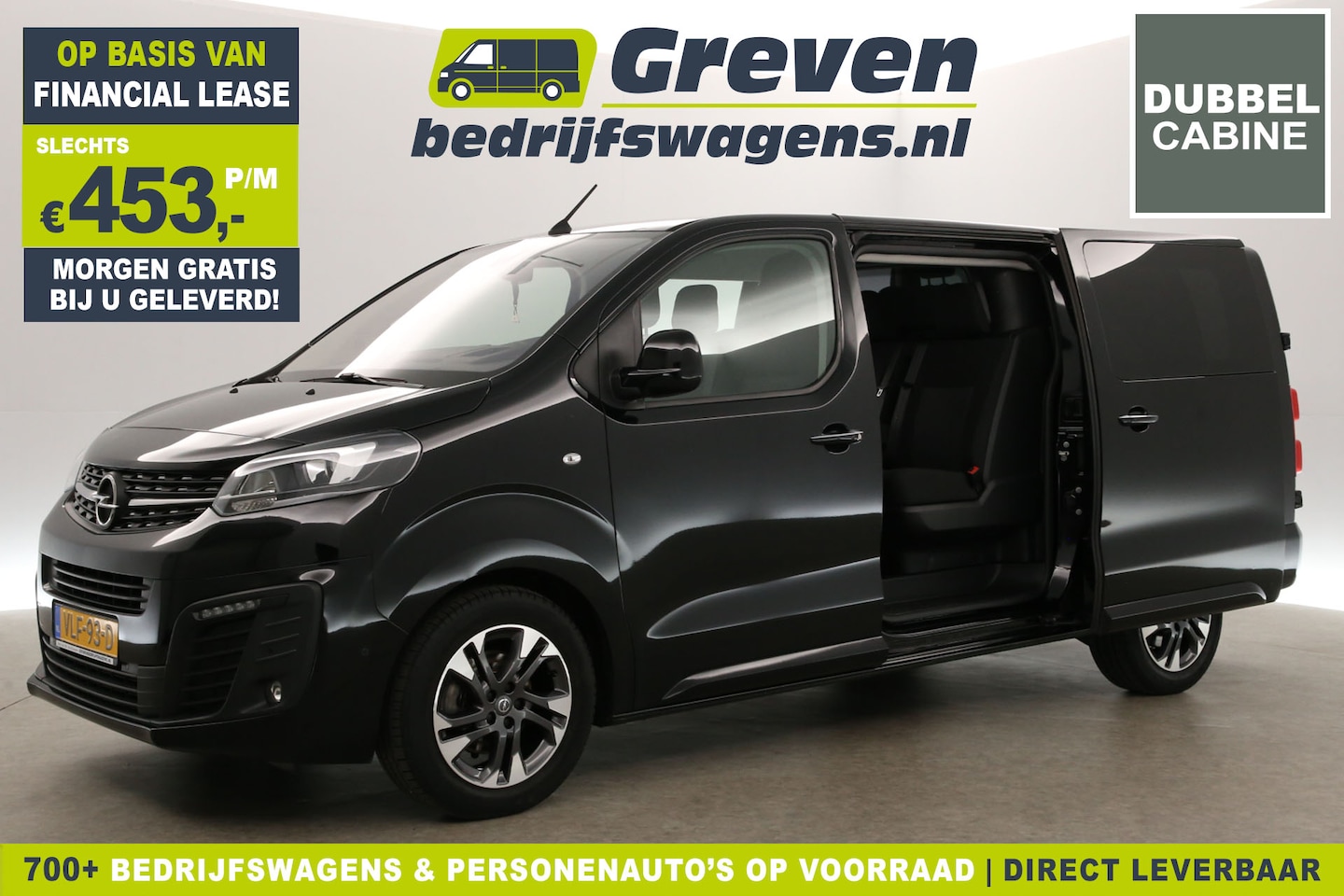 Opel Vivaro - 2.0 CDTI L3H1 177PK Dubbele Cabine Heads-up Airco LED Cruise 360 Camera Carplay 6 Persoons - AutoWereld.nl