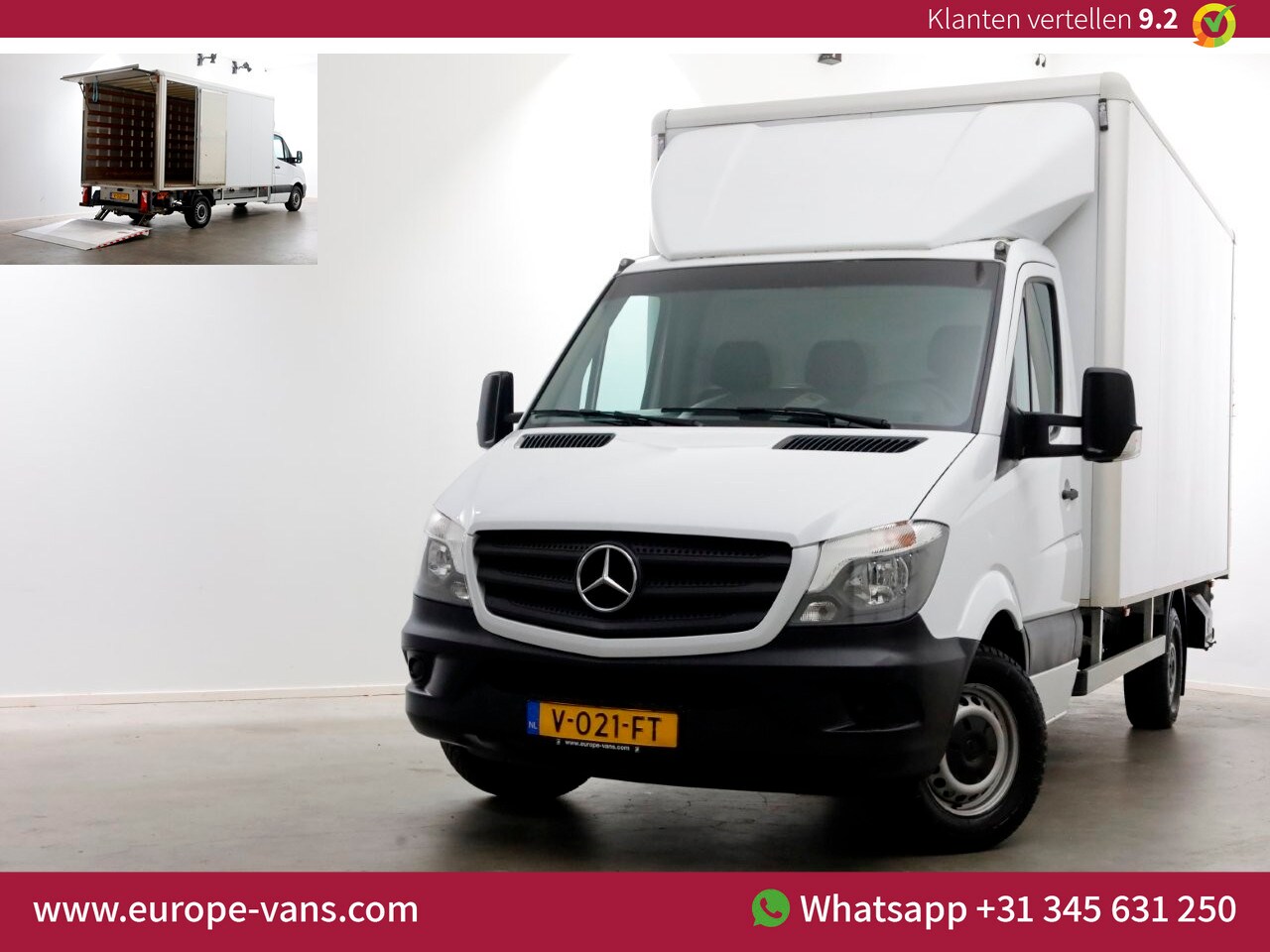 Mercedes-Benz Sprinter - 314 CDI 143pk E6 7G Automaat Bakwagen met laadklep + trekhaak 3500kg 03-2017 - AutoWereld.nl