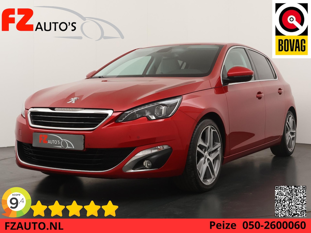 Peugeot 308 - 1.2 PureTech Allure Automaat - Lederen bekleding - Stoelverwarming - Navigatie - Trekhaak - AutoWereld.nl