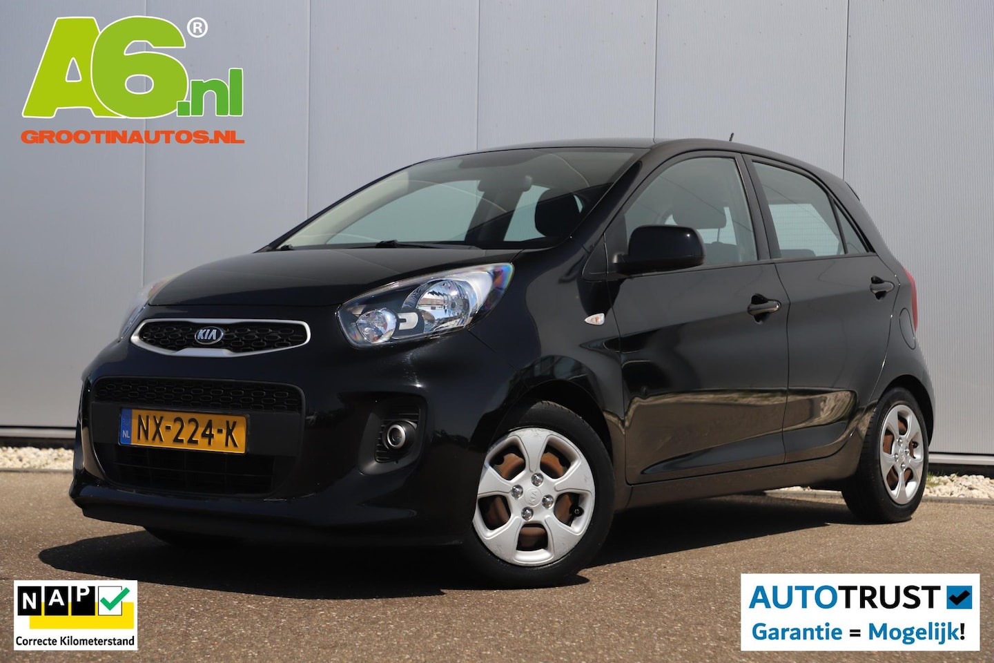 Kia Picanto - 1.0 CVVT EconomyPlusLine Airco Radio Elektrische Ramen Zwart Metallic - AutoWereld.nl