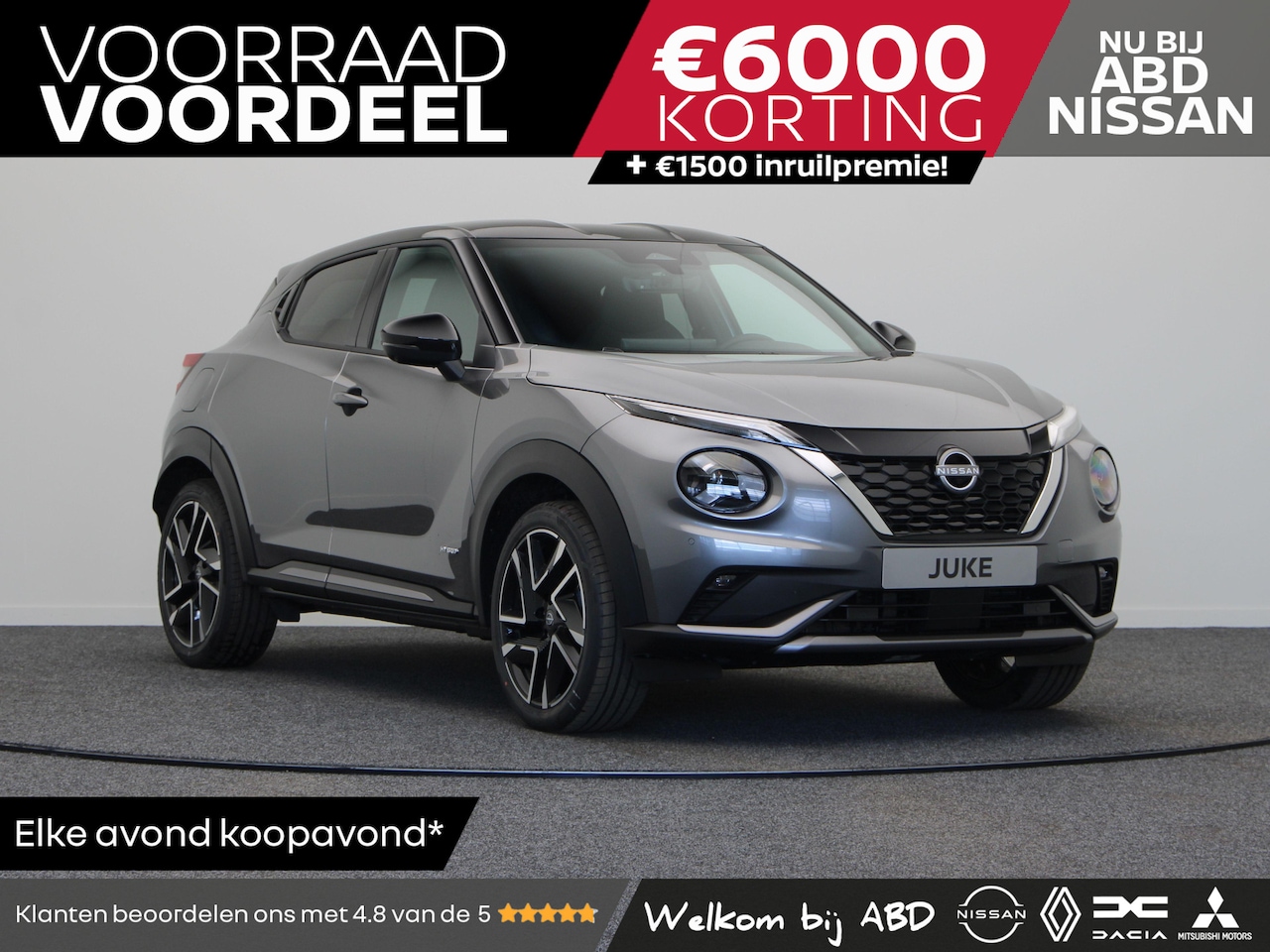 Nissan Juke - N-Design + Technology Pack + Light Cold Pack 1.6L HYBRID 143 | 17" Lichtmetalen velgen | 1 - AutoWereld.nl