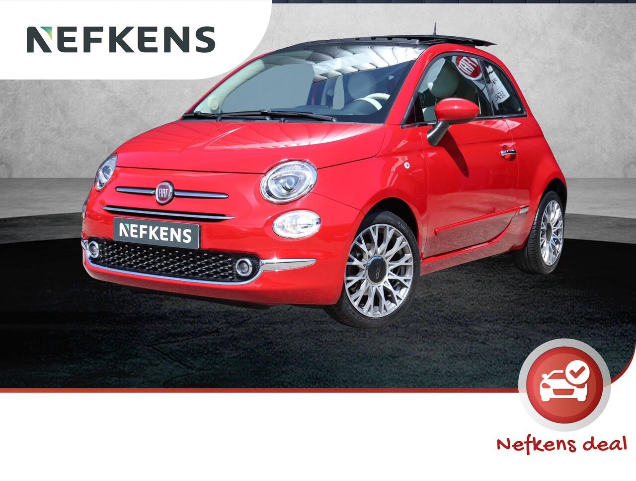 Fiat 500 - TwinAir Turbo 80pk Lounge | 1ste eigenaar | Elektrisch schuifdak | Parkeersensoren | 16" L - AutoWereld.nl