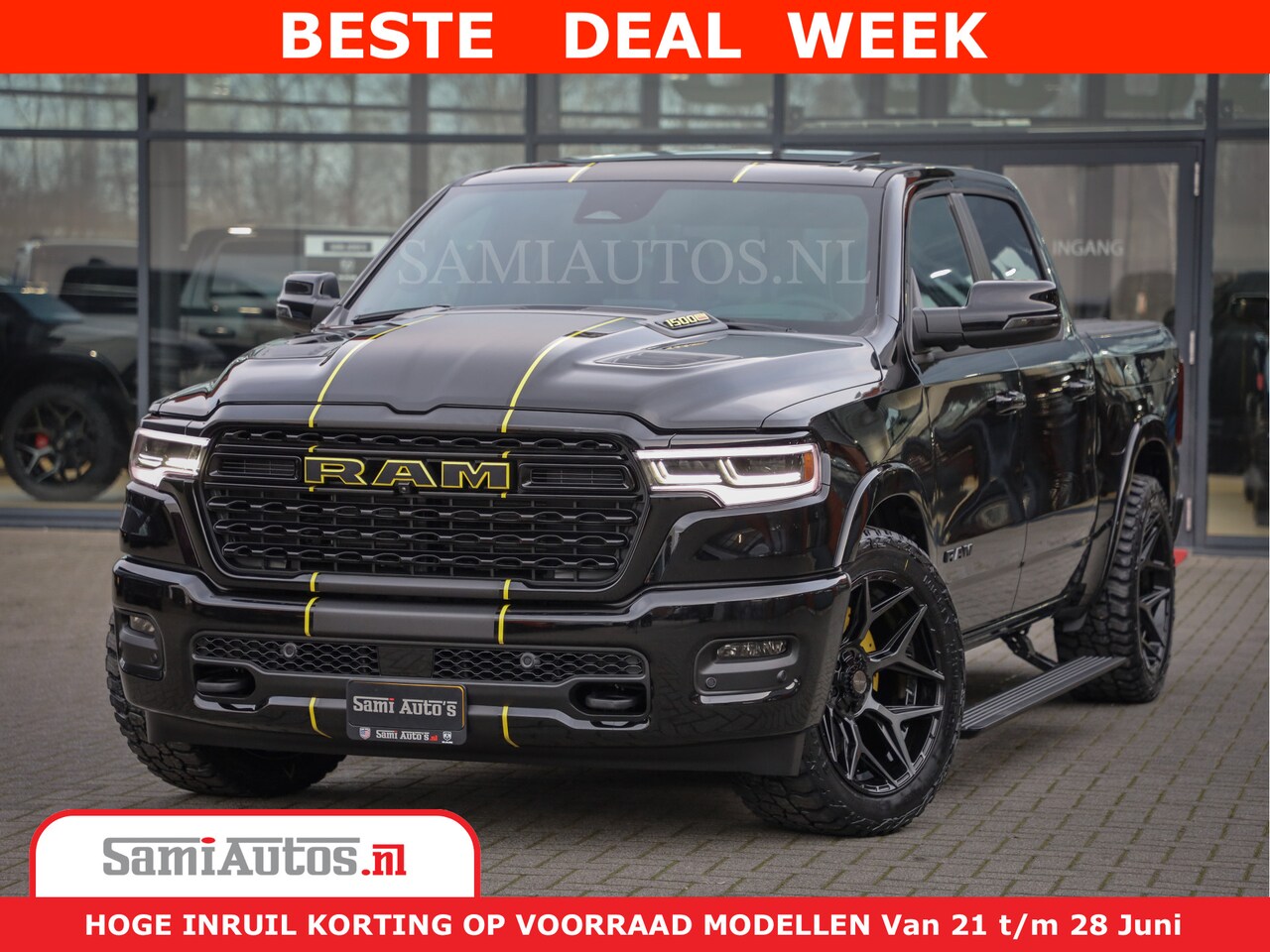 Dodge Ram 1500 - Limited Night High Output 540HP 706Nm | Massage + Full Option | De Meest Luxe en Volle Pic - AutoWereld.nl
