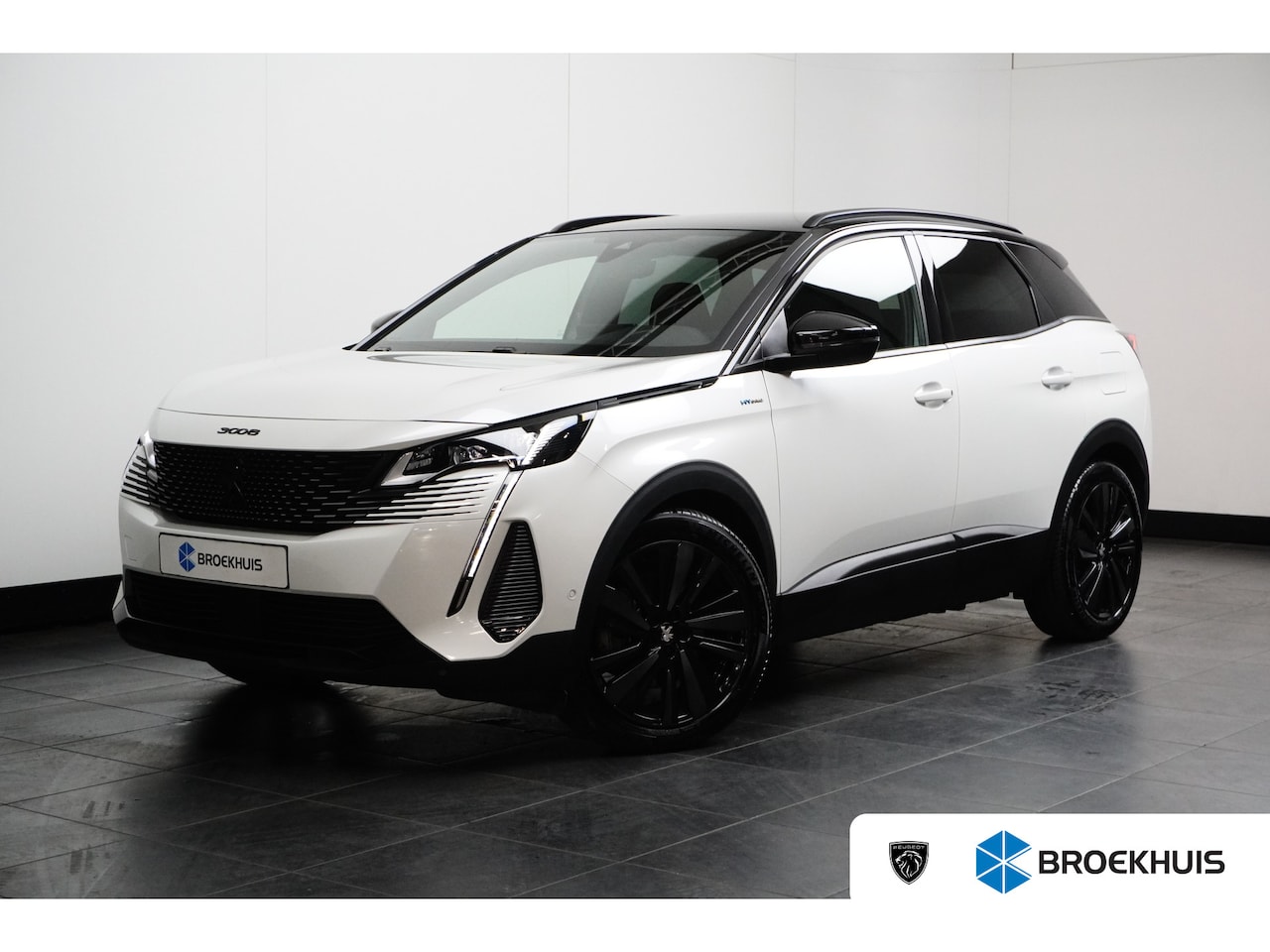 Peugeot 3008 - 1.6 HYRBRID 225PK GT BLACK PACK AUTOMAAT / NAVI / LEDER / CLIMA / PDC / 19" LMV / CAMERA V - AutoWereld.nl