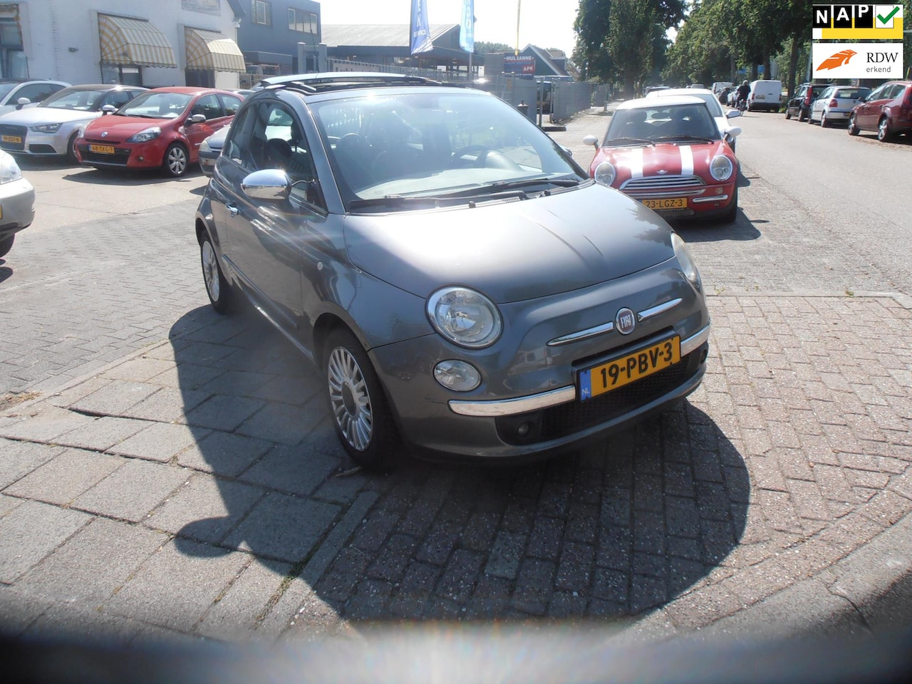 Fiat 500 - 1.2 Lounge autom pano leer airco nap apk - AutoWereld.nl