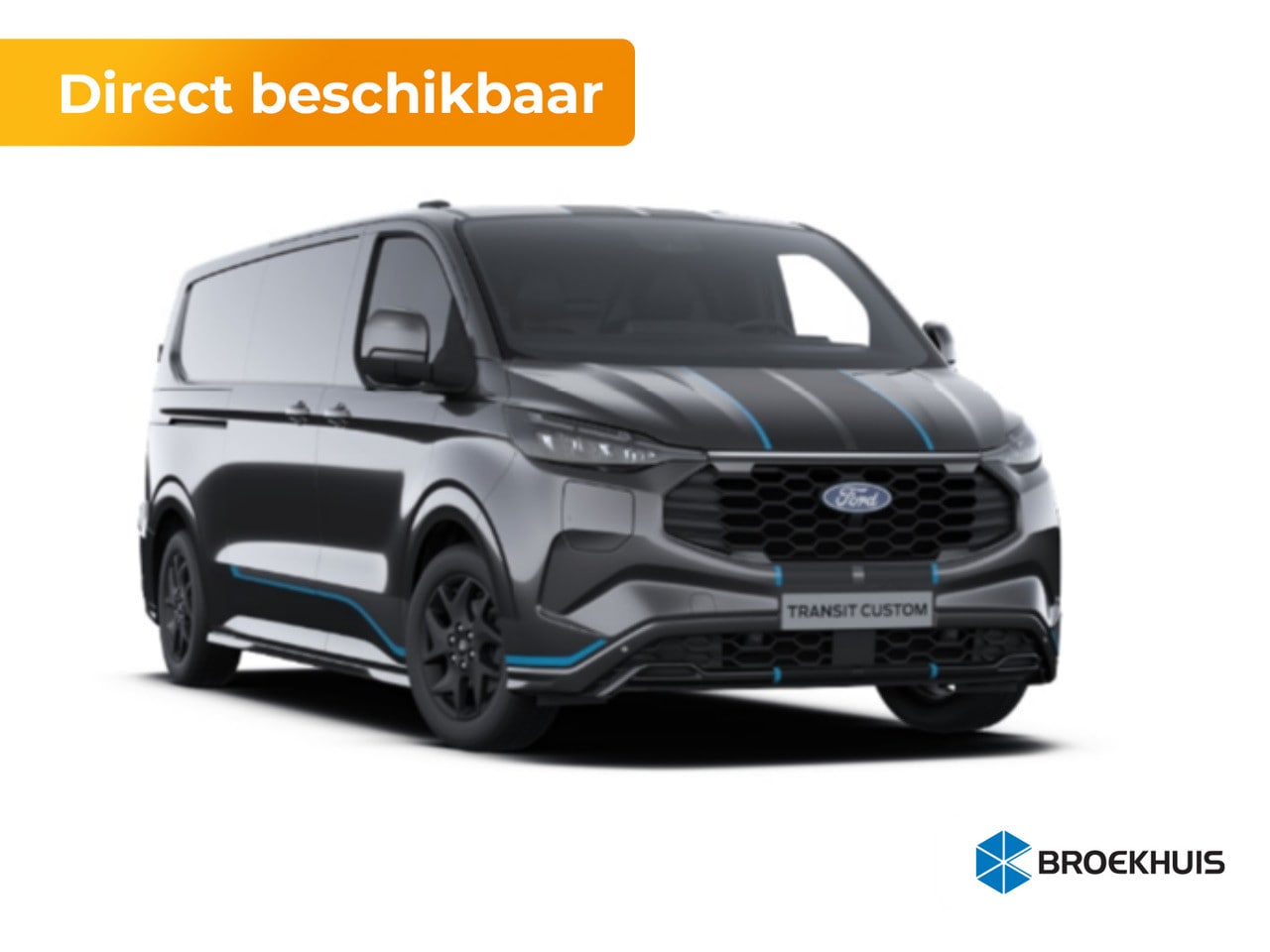 Ford Transit Custom - 320 2.5 PHEV L2H1 Sport | 1-fase laadkabel mode 3 16A, 10 meter (PHEV) | 6 B&O speakers | - AutoWereld.nl