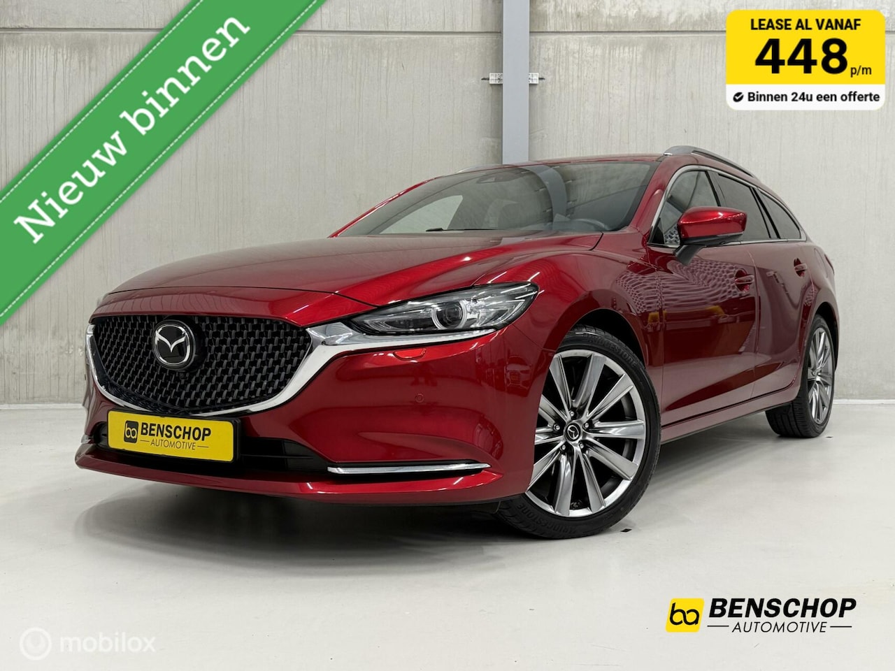 Mazda 6 Sportbreak - 2.5 SkyActiv-G 194 Luxury Navi Bose 360 Camera Leer LED Carplay - AutoWereld.nl