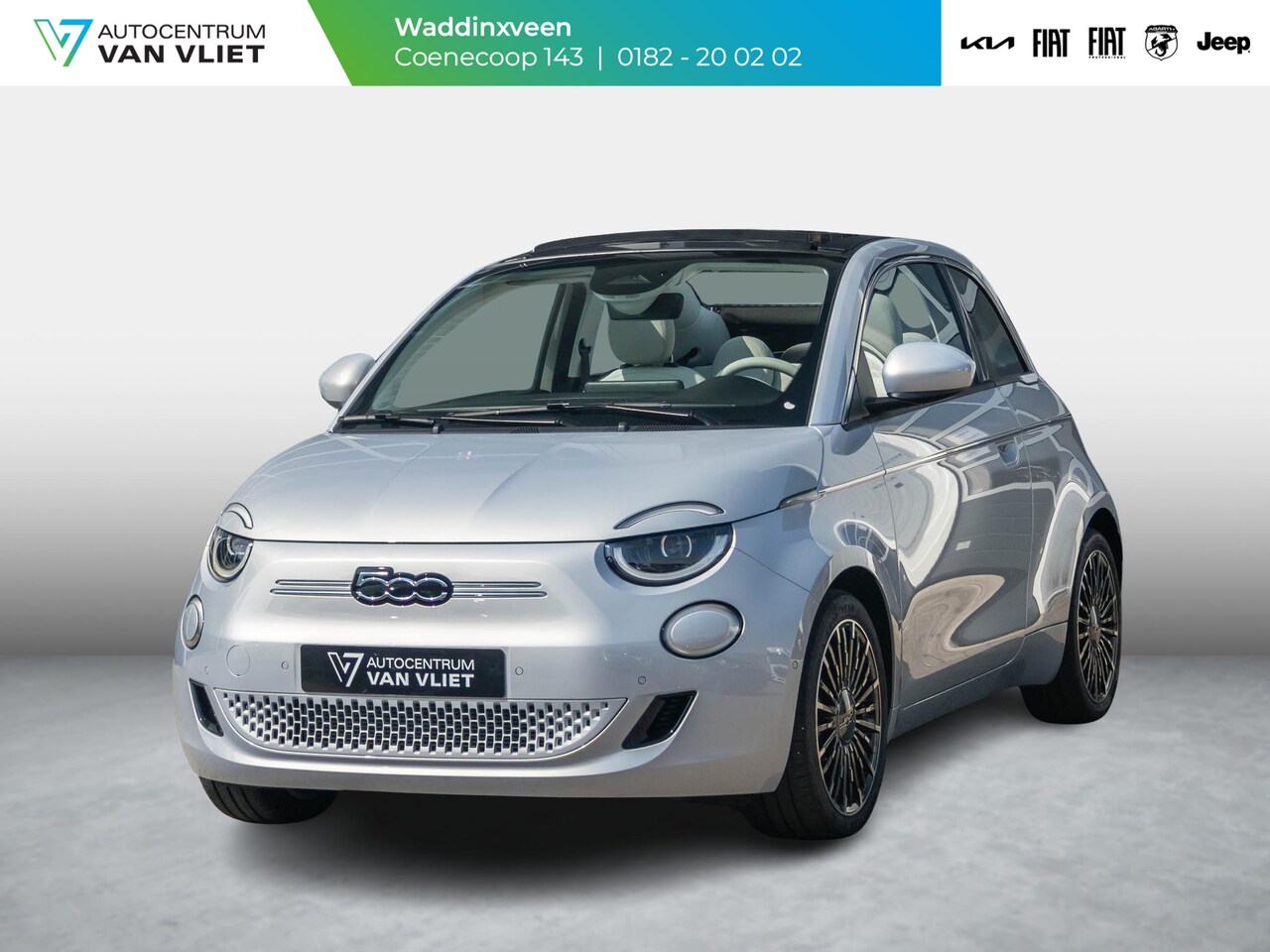 Fiat 500e - Cabrio La Prima 42 kWh | Clima | Cruise | Leder | 17" | Priv Glass | Winter Pack | JBL Sou - AutoWereld.nl