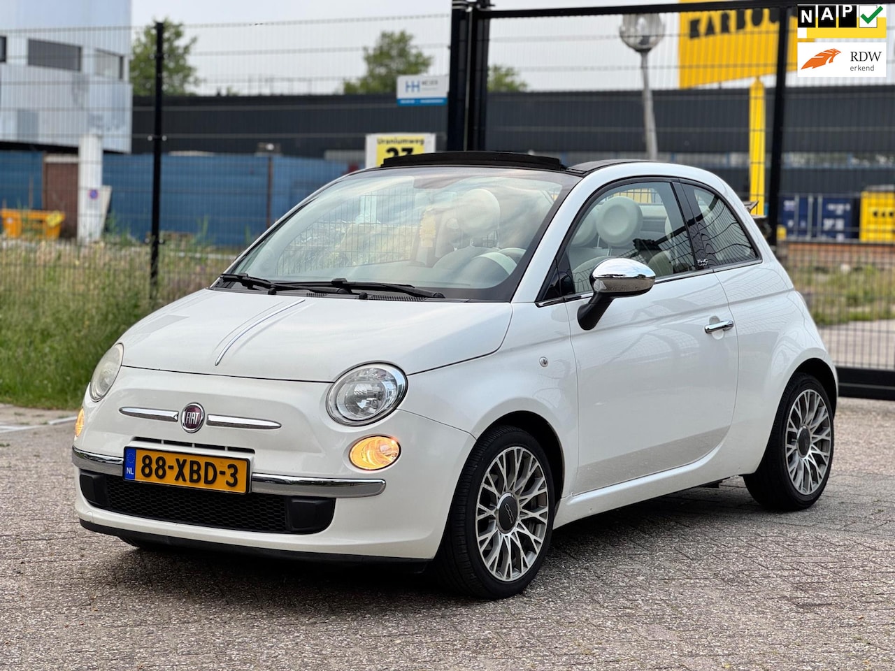 Fiat 500 C - 0.9 TwinAir Lounge/CABRIO/PSENSOR/AIRCO/ELEKRAMEN/STUURBEKR - AutoWereld.nl