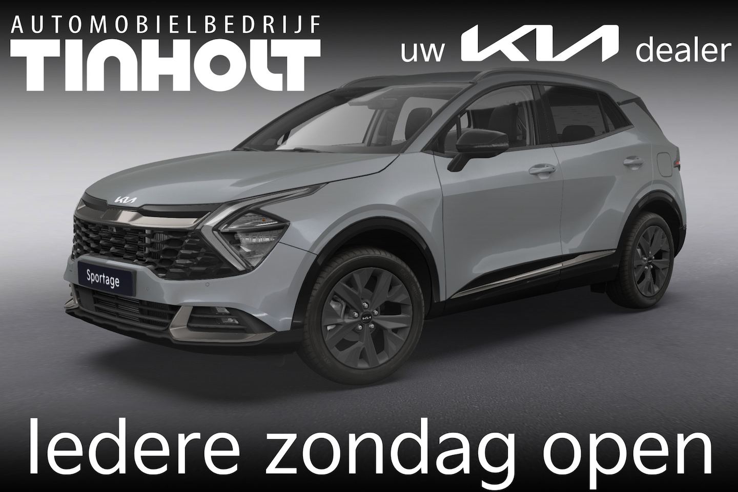 Kia Sportage - 1.6 T-GDi Hybrid Dark Edition - Direct uit voorraad leverbaar - Wolf Gray - AutoWereld.nl