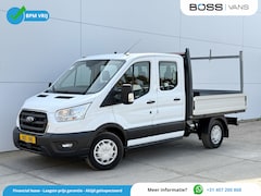 Ford Transit - 350 2.0 TDCI 130PK L3H1 DC Trend Open Laadbak Pritische 6 zitplaatsen Airco Cruise Control